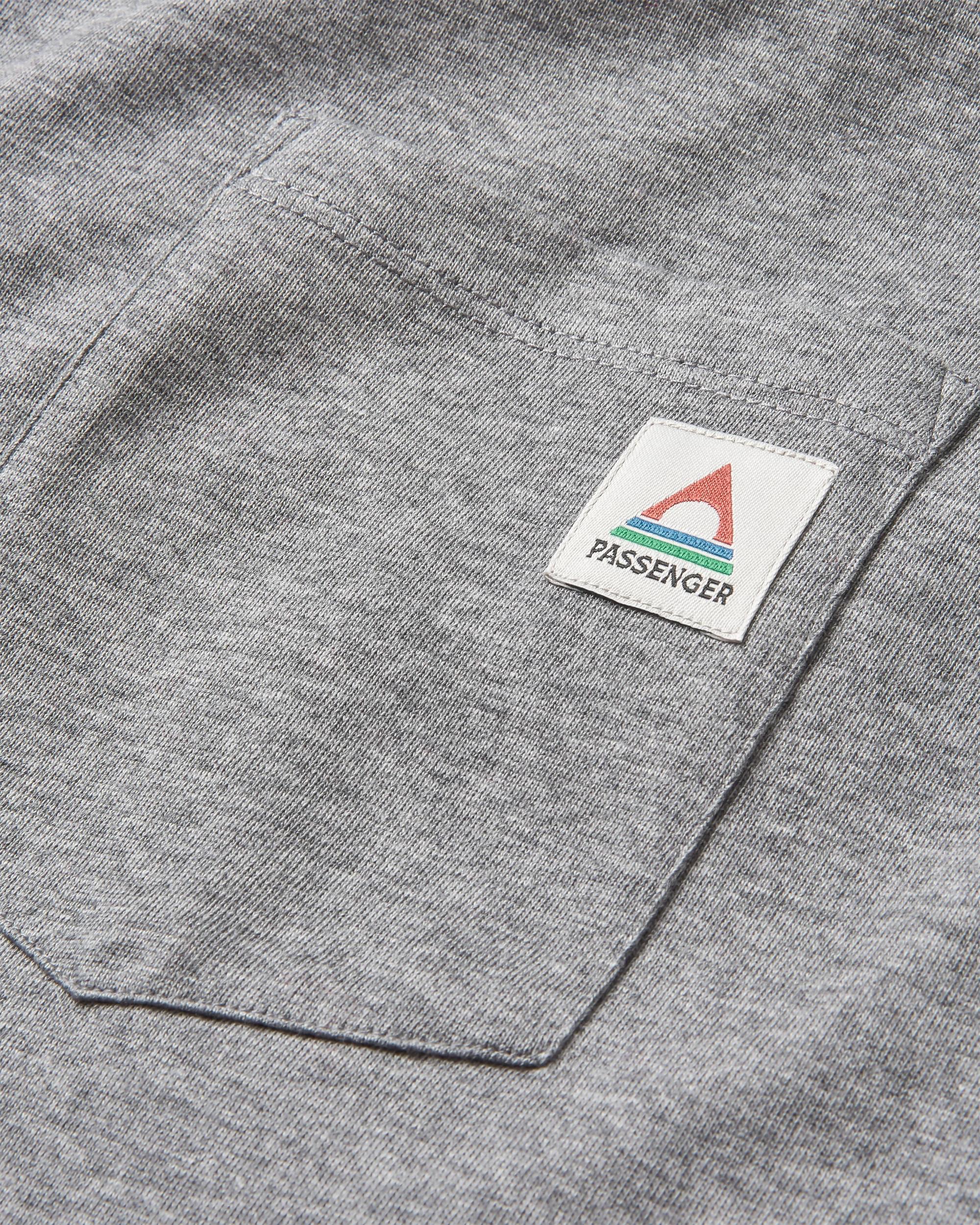 Heritage Recycled Relaxed Fit T-Shirt - Dark Grey Marl - Flatlay