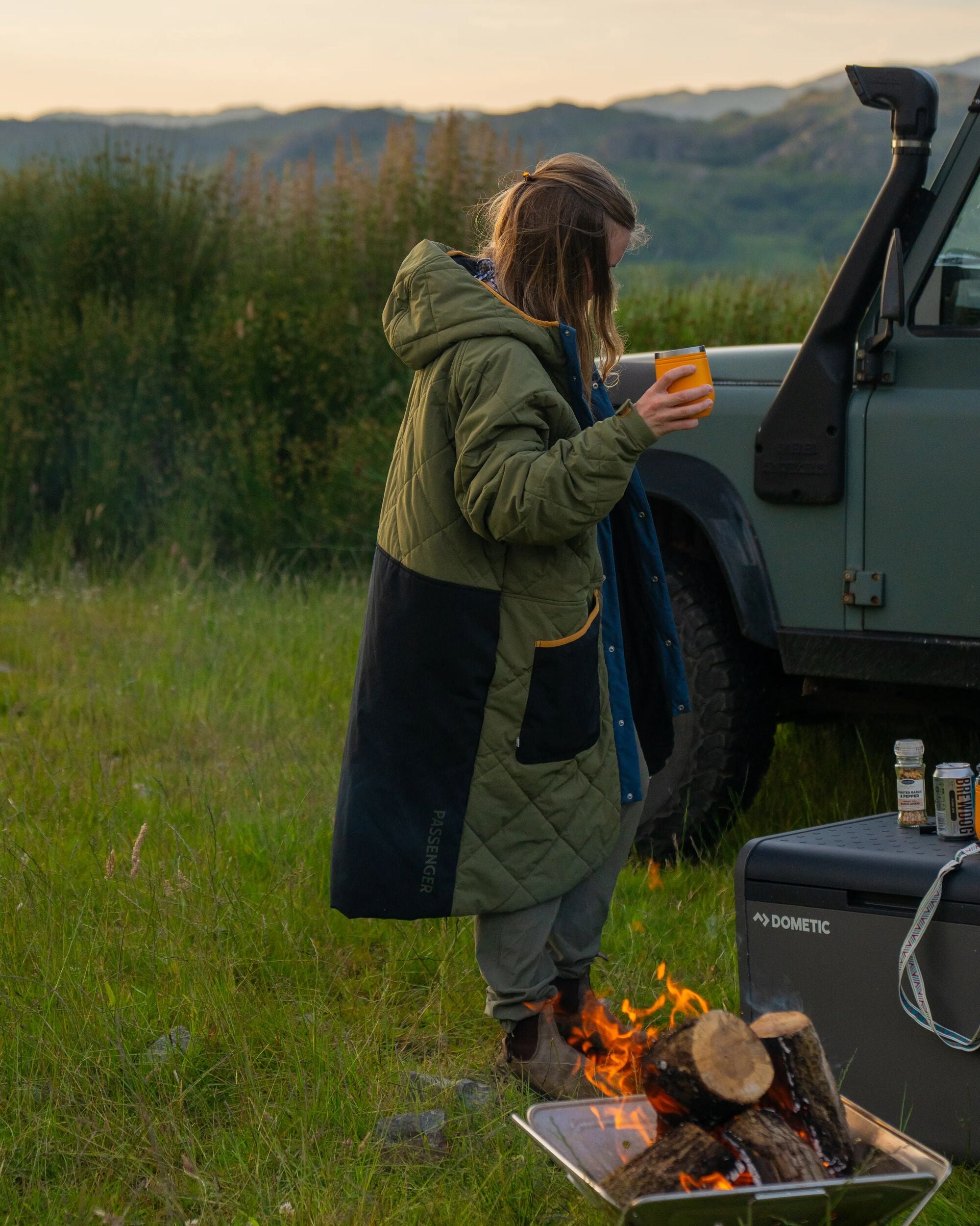 Campscape Recycled Fleece Lined Parka - Black/Khaki - Lifestyle - Female