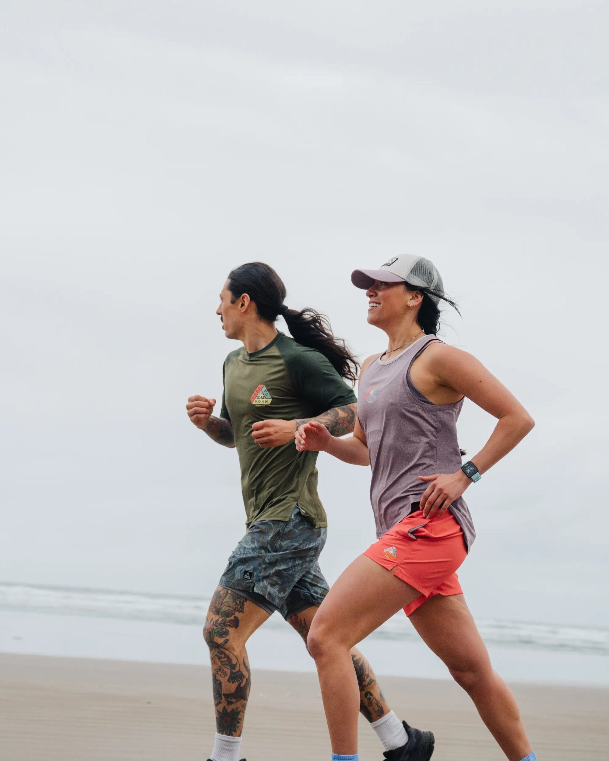 Breezy Recycled Active Vest - Berry Marl - Lifestyle