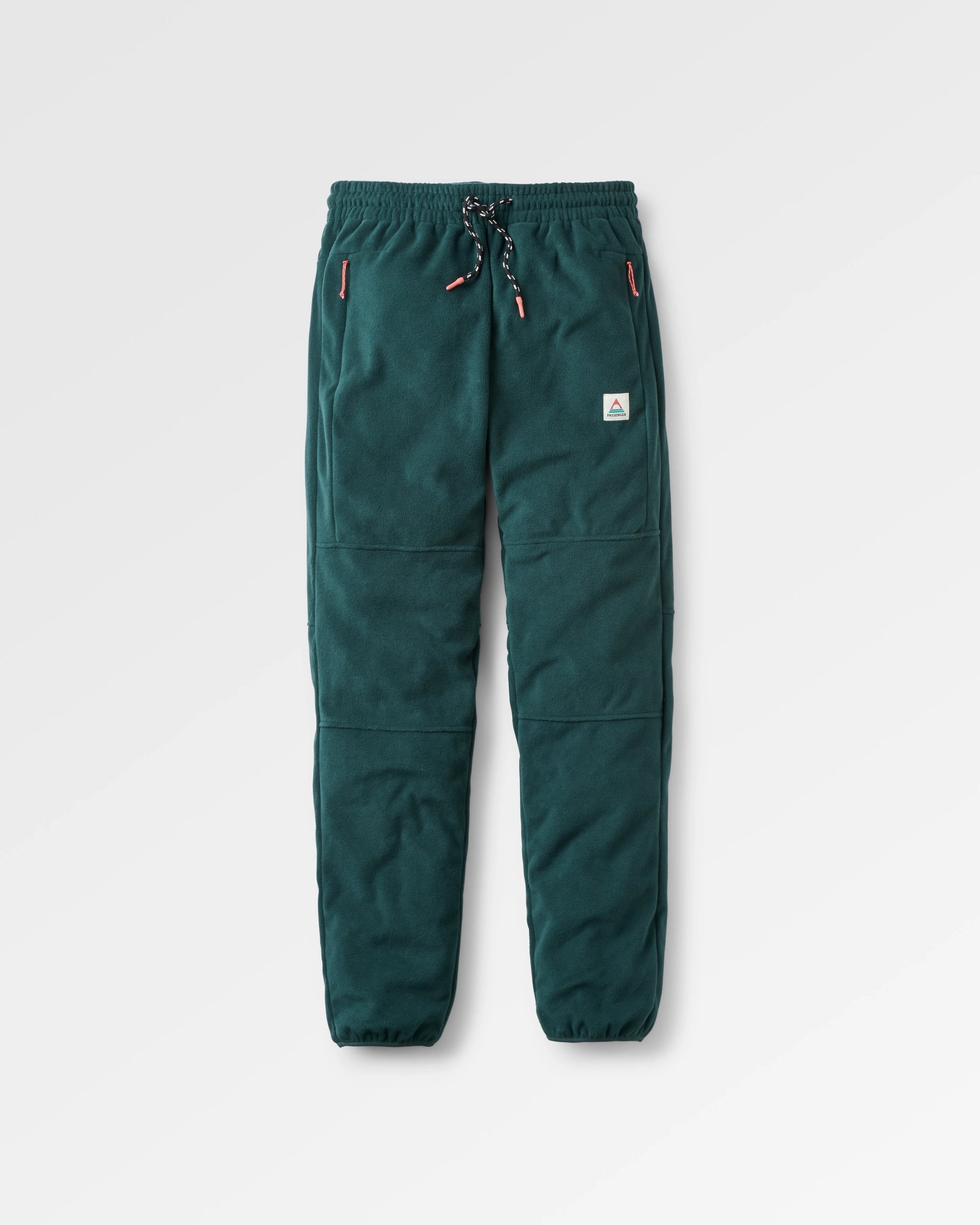 Set Off Recycled Polar Fleece Jogger - Dark Fern - Flatlay