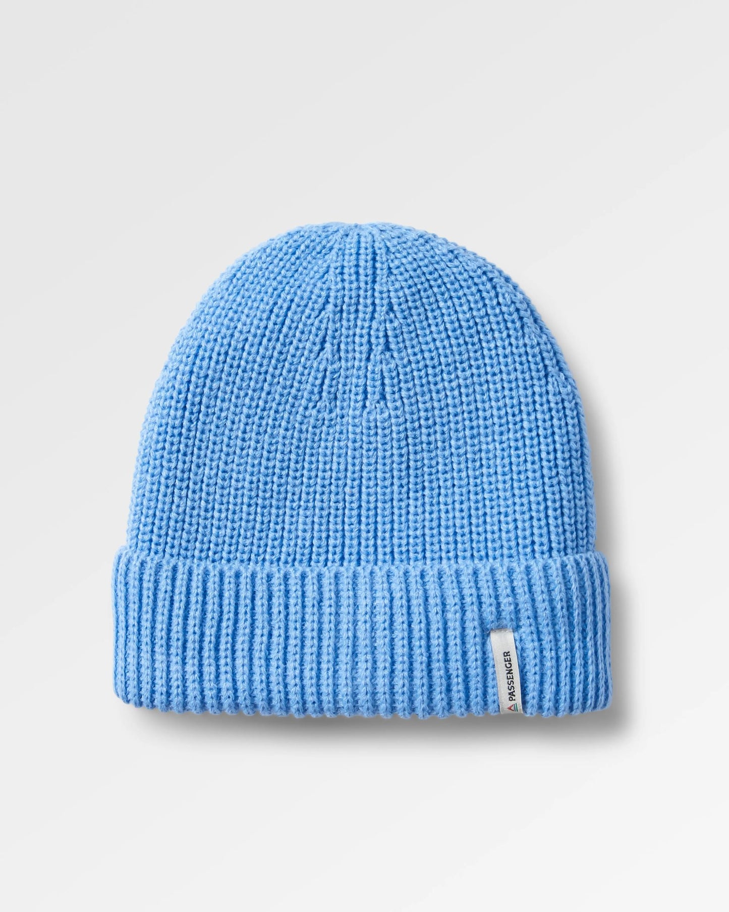 Compass Recycled Beanie - Cornflower - Flatlay