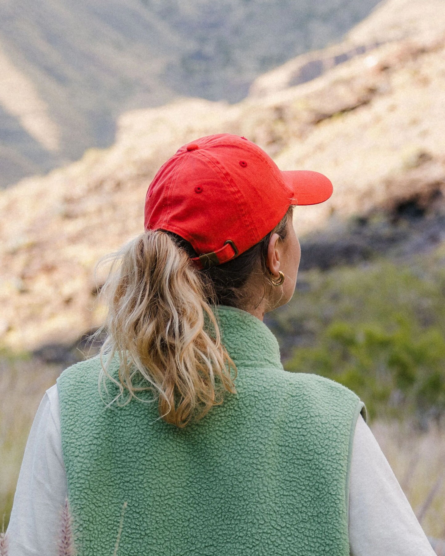 Womens_Classic Recycled Cotton 6 Panel Cap - Ember Orange - Lifestyle
