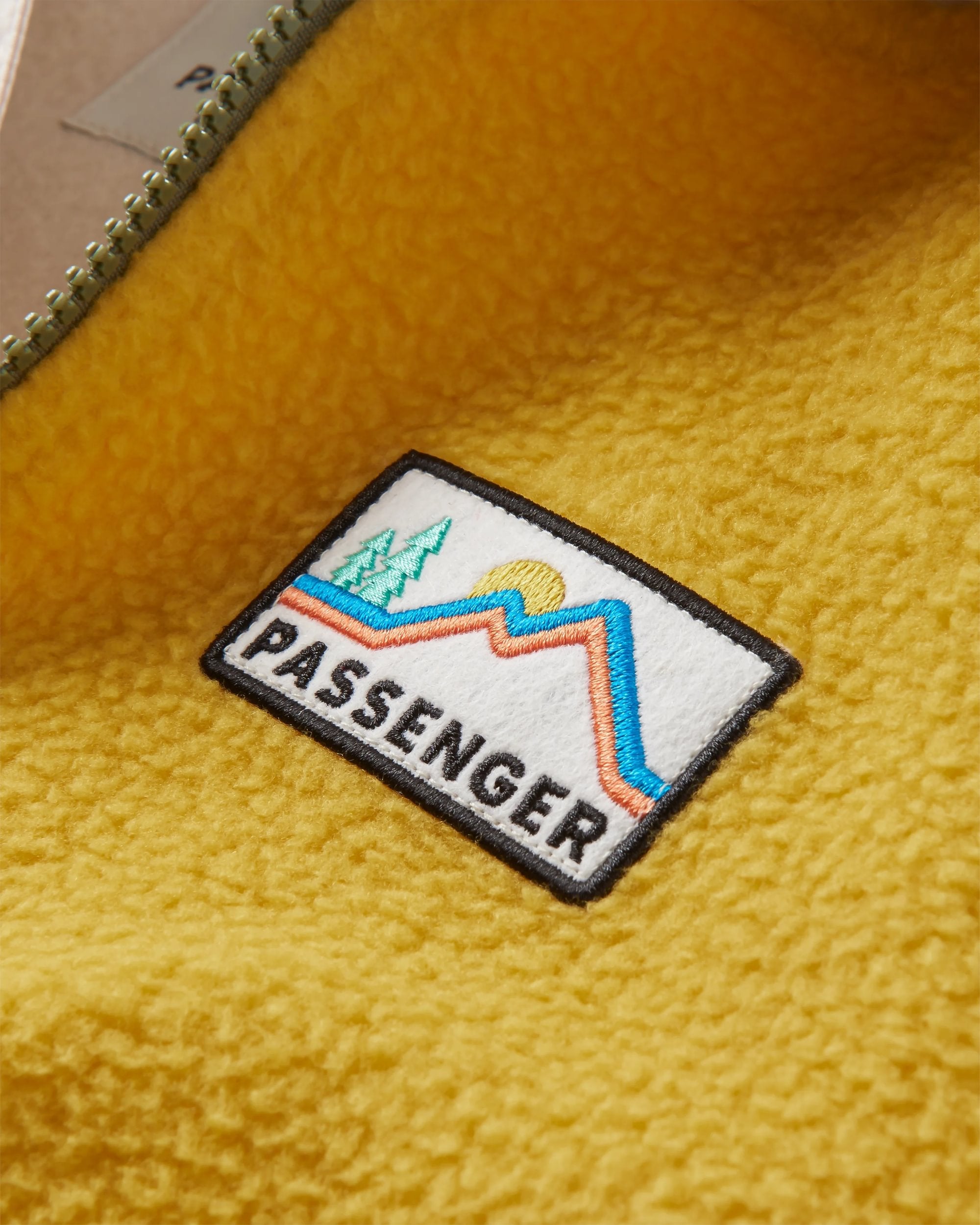 Maine 1/2 Zip Recycled Sherpa Fleece - Khaki - Flatlay