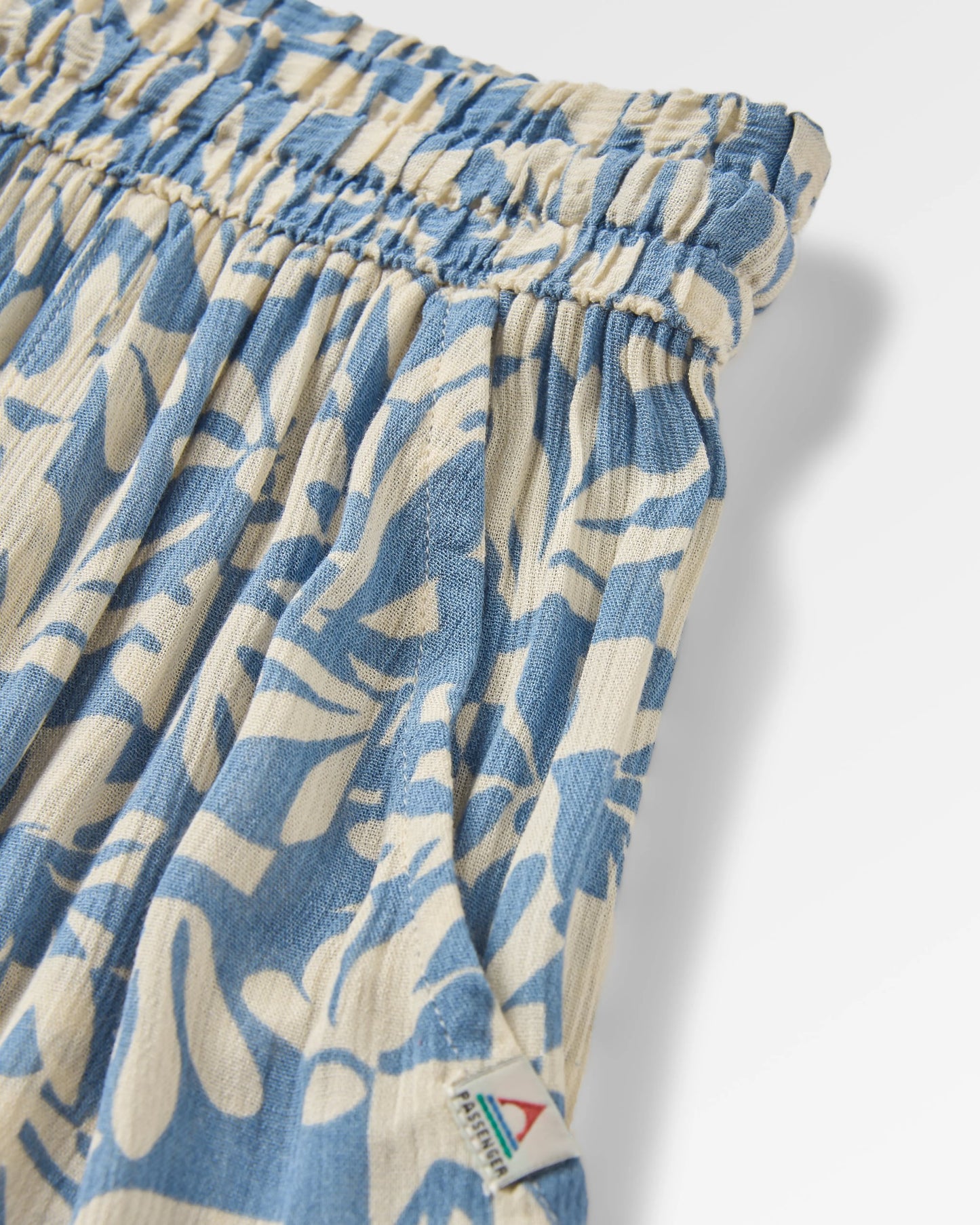 Zephyr Woven Maxi Skirt - Mountain Foliage Faded Denim - Flatlay