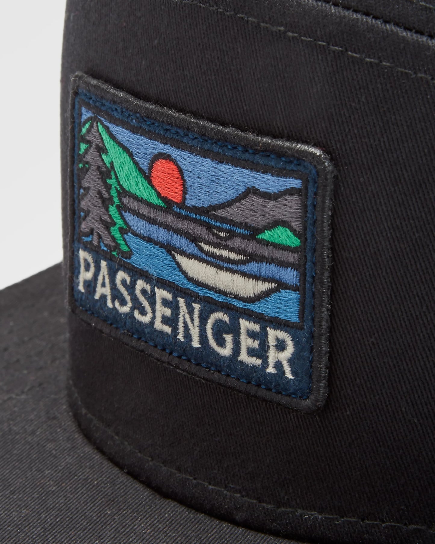 Roamer 7 Panel Organic Cotton Trucker Cap - Phantom Black
