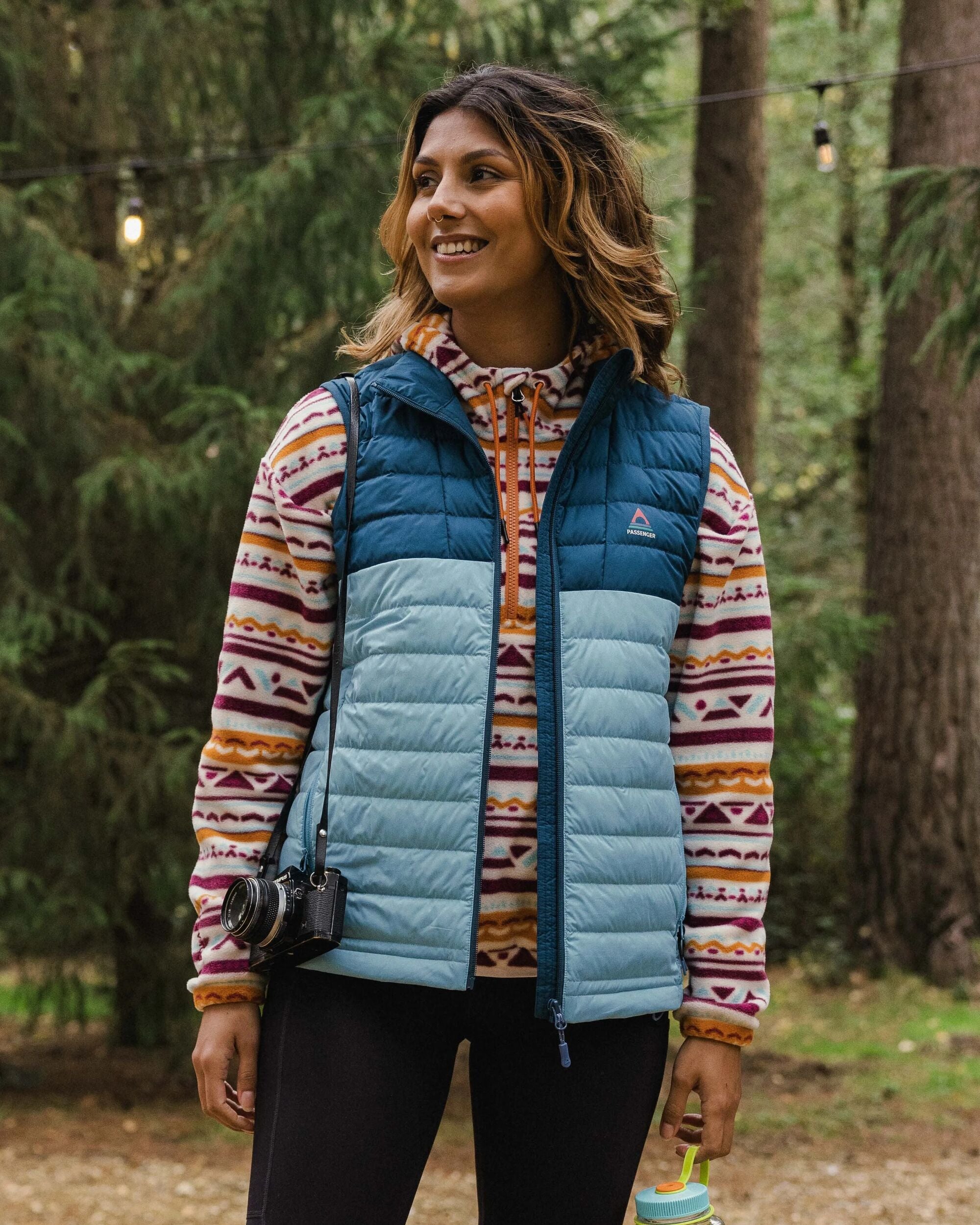 Northstar Down Recycled Gilet - Retro Blue/Tidal Blue - Lifestyle