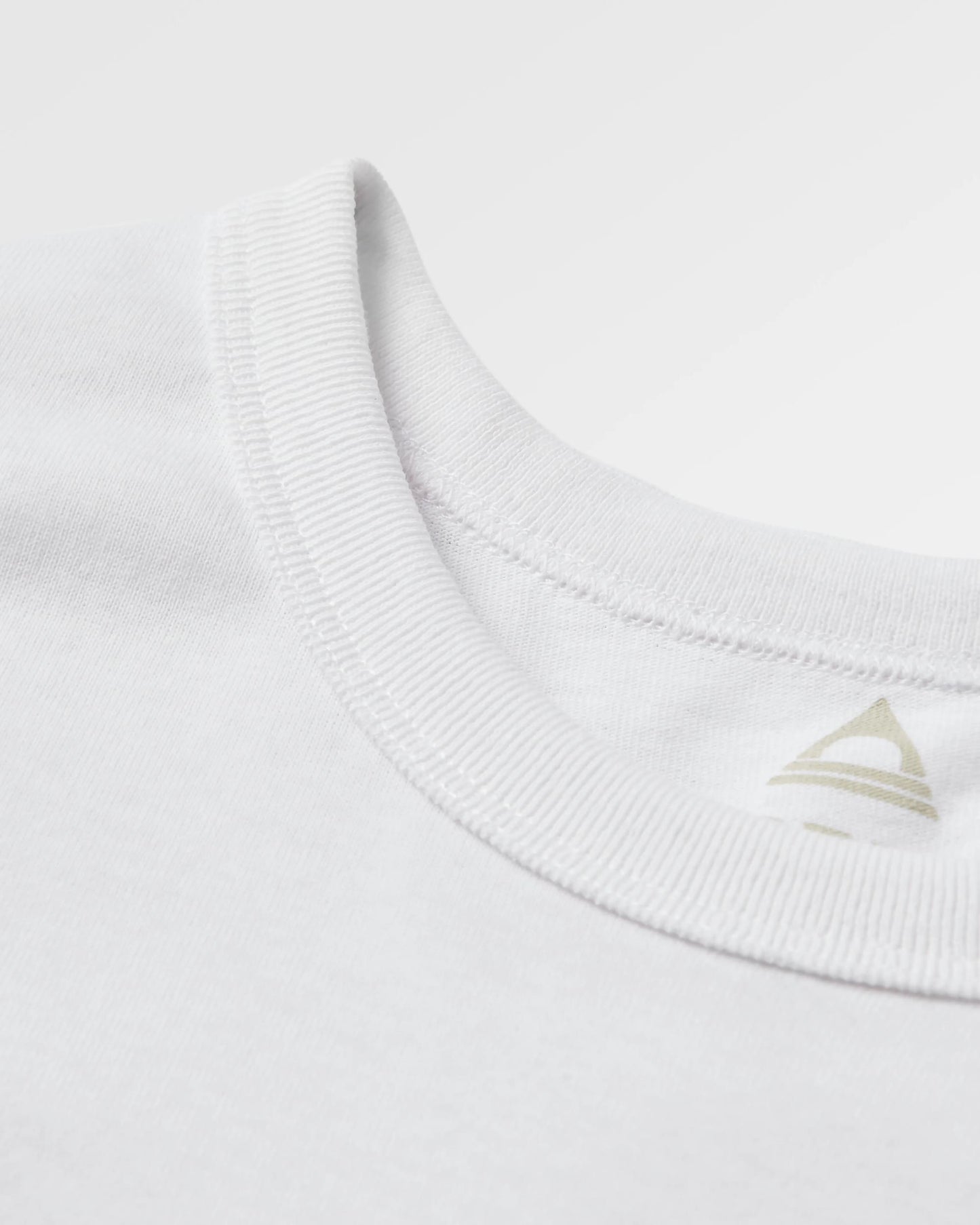Classic Logo Recycled Cotton LS T-Shirt - White - Flatlay