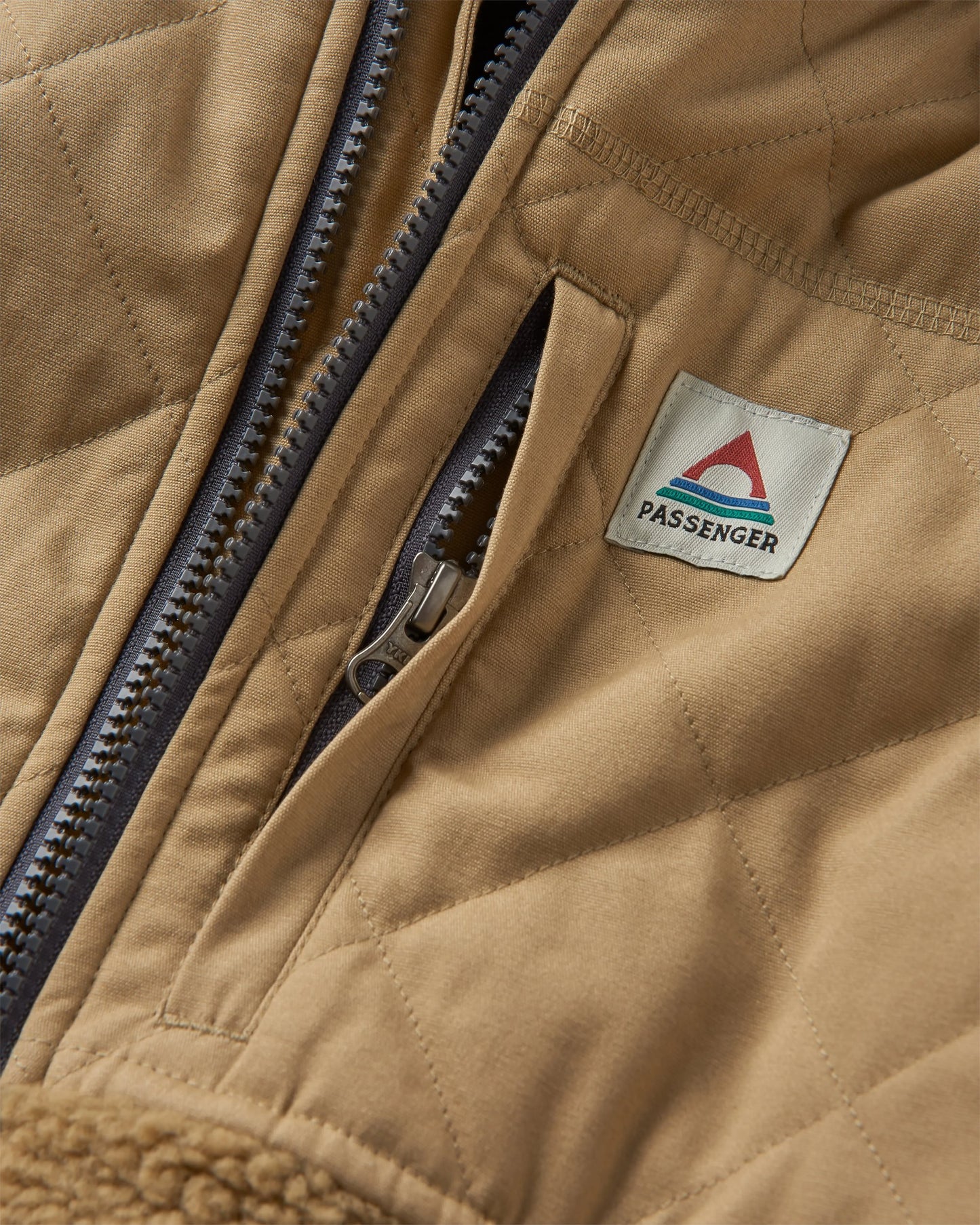 Adventure Recycled Deep-Pile Sherpa Fleece - Biscuit - Flatlay