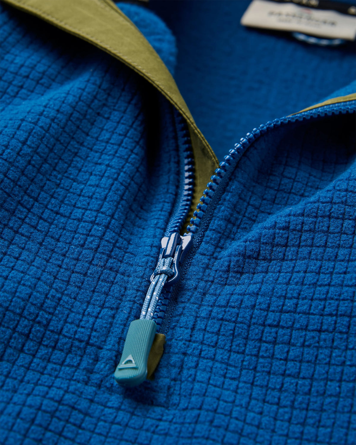 Forestscape Grid Fleece Hoodie - Blue Navy - Flatlay