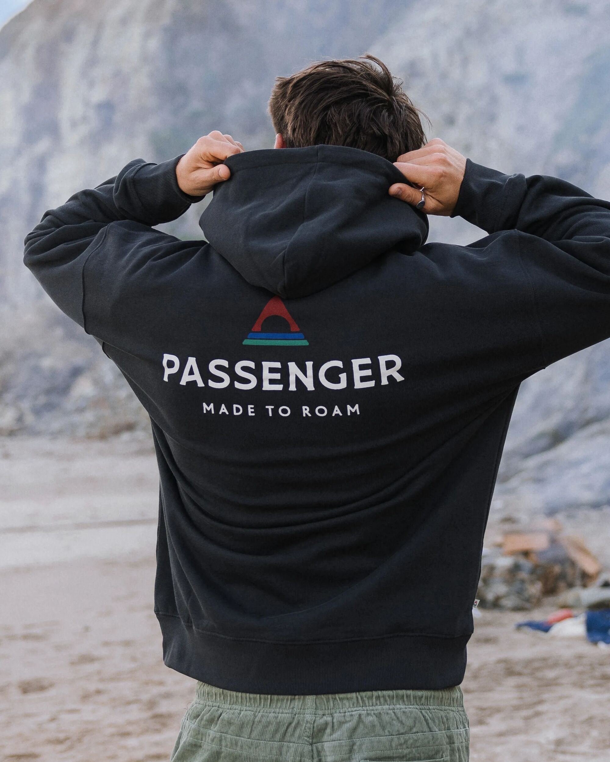 Passenger Relaxed Fit Hoodie - Black - Lifestyle