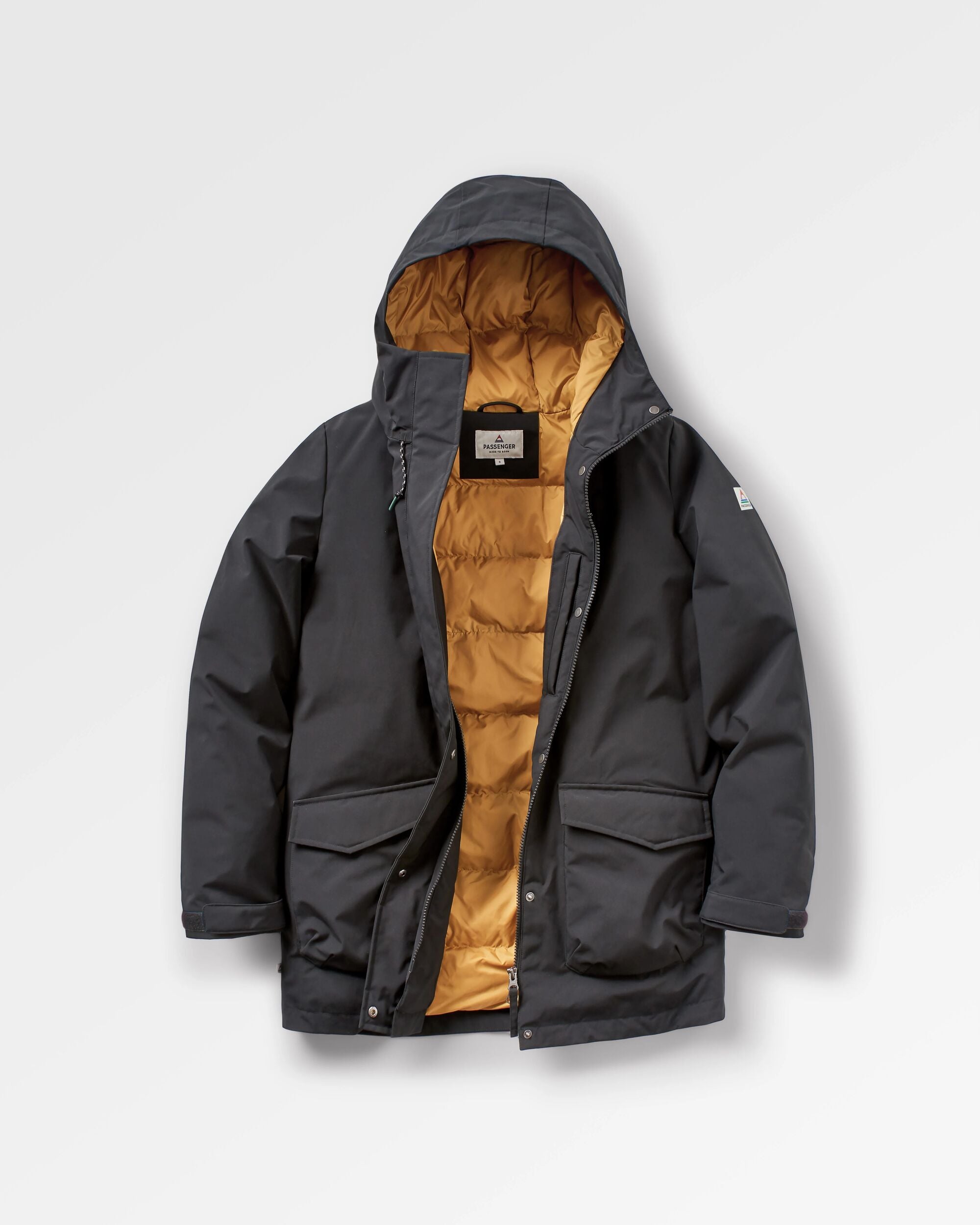 Alaska Recycled Insulated Parka - Black - Flatlay