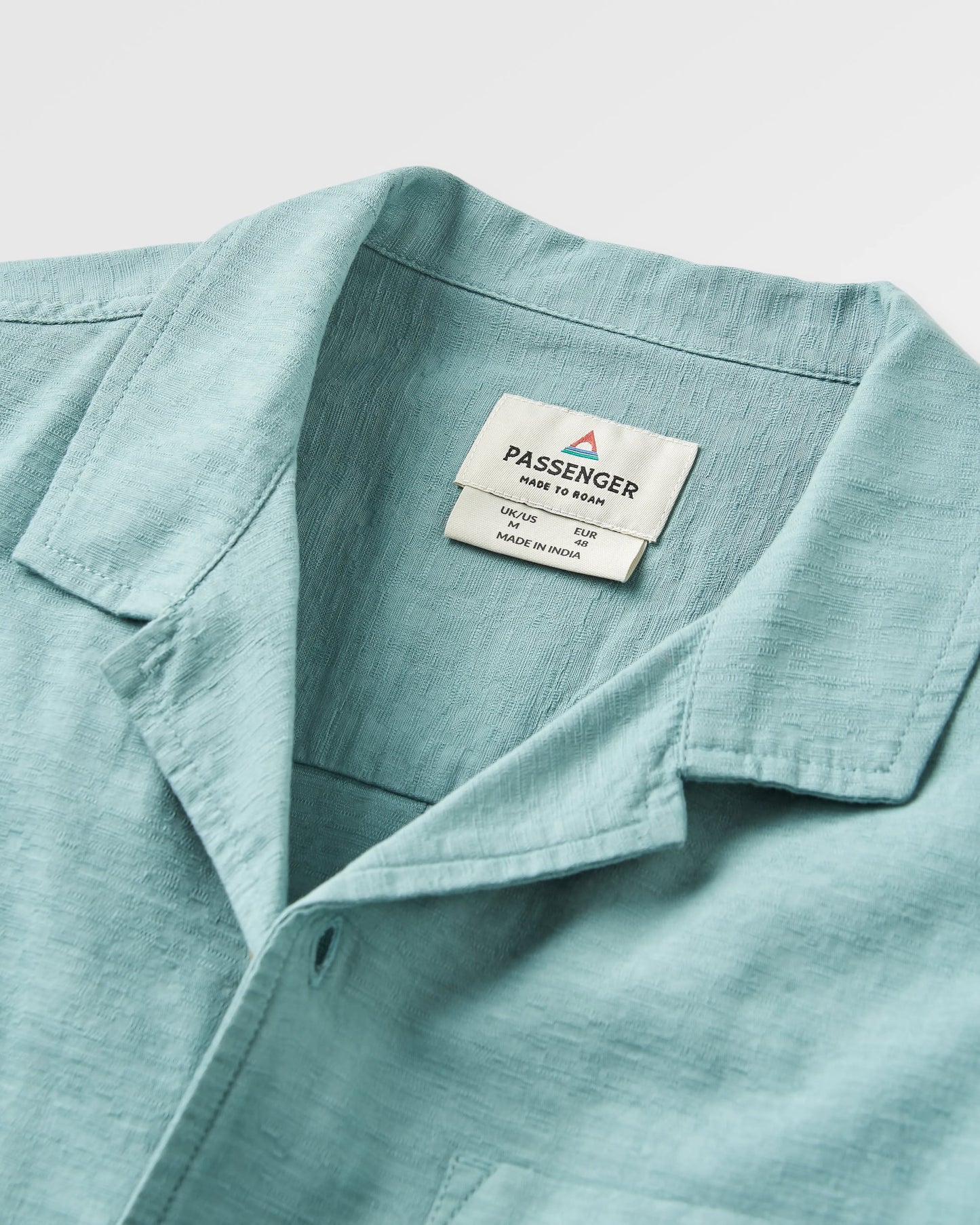 Cove Organic Textured Shirt - Arctic - Flatlay