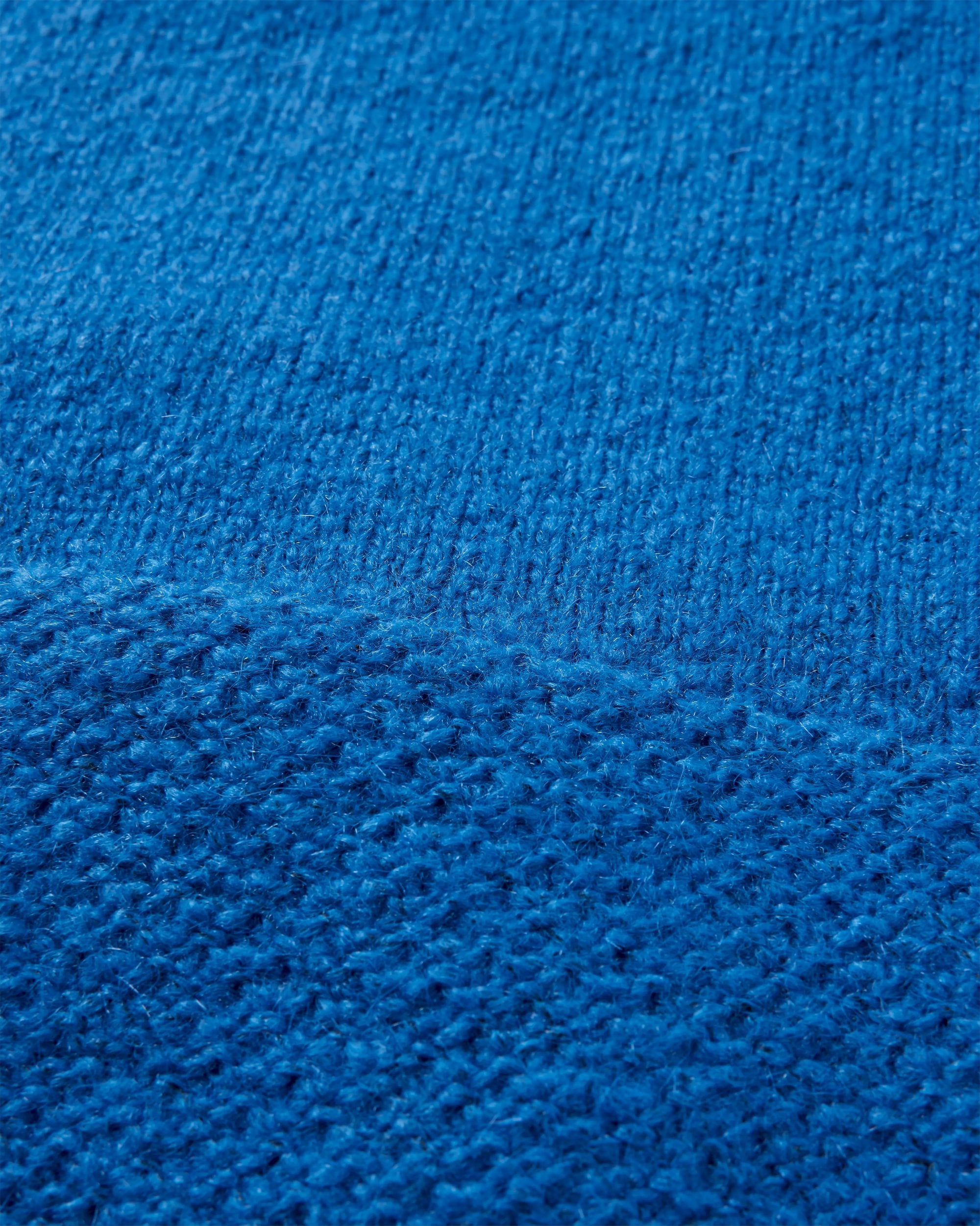 Cove Recycled Knitted Jumper - Azure Blue - Flatlay