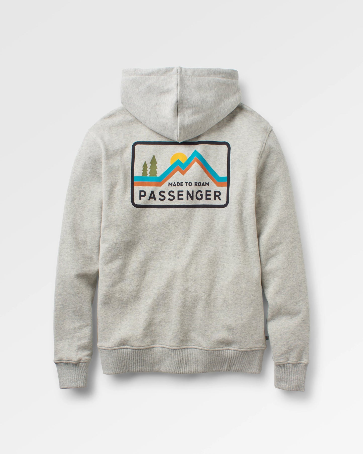 Made To Roam Recycled Hoodie - Grey Marl - Flatlay
