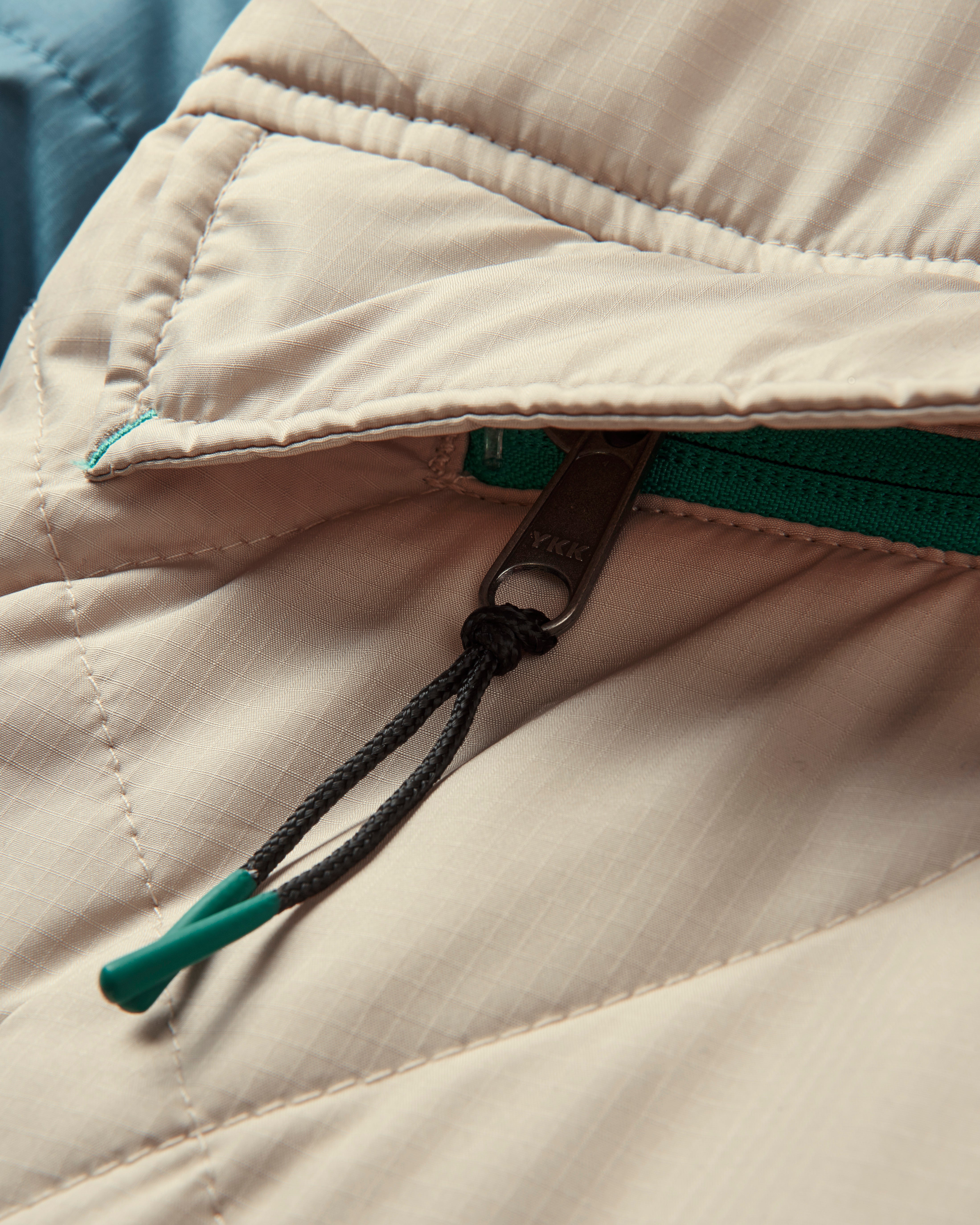 Ocean Recycled Insulated 1/2 Zip Jacket - Feather - Flatlay