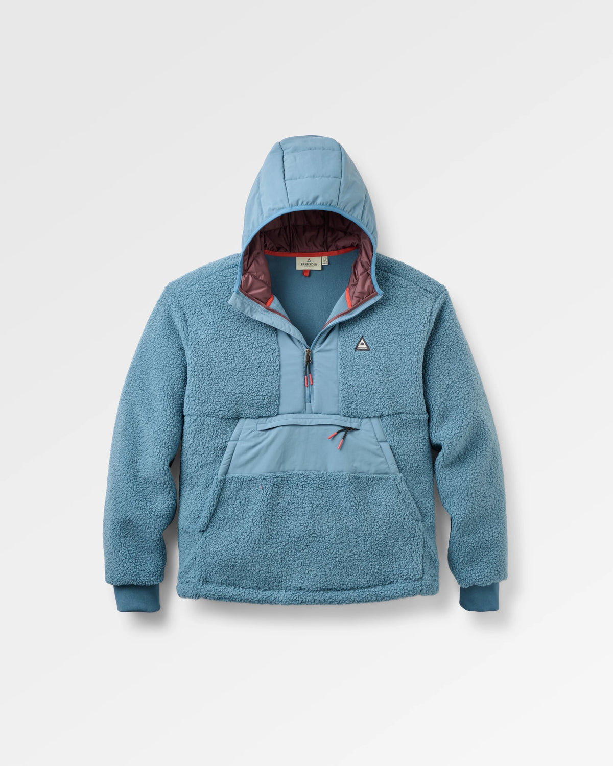 Woodland 1/2 Zip Sherpa Fleece - Stormy Blue - Flatlay