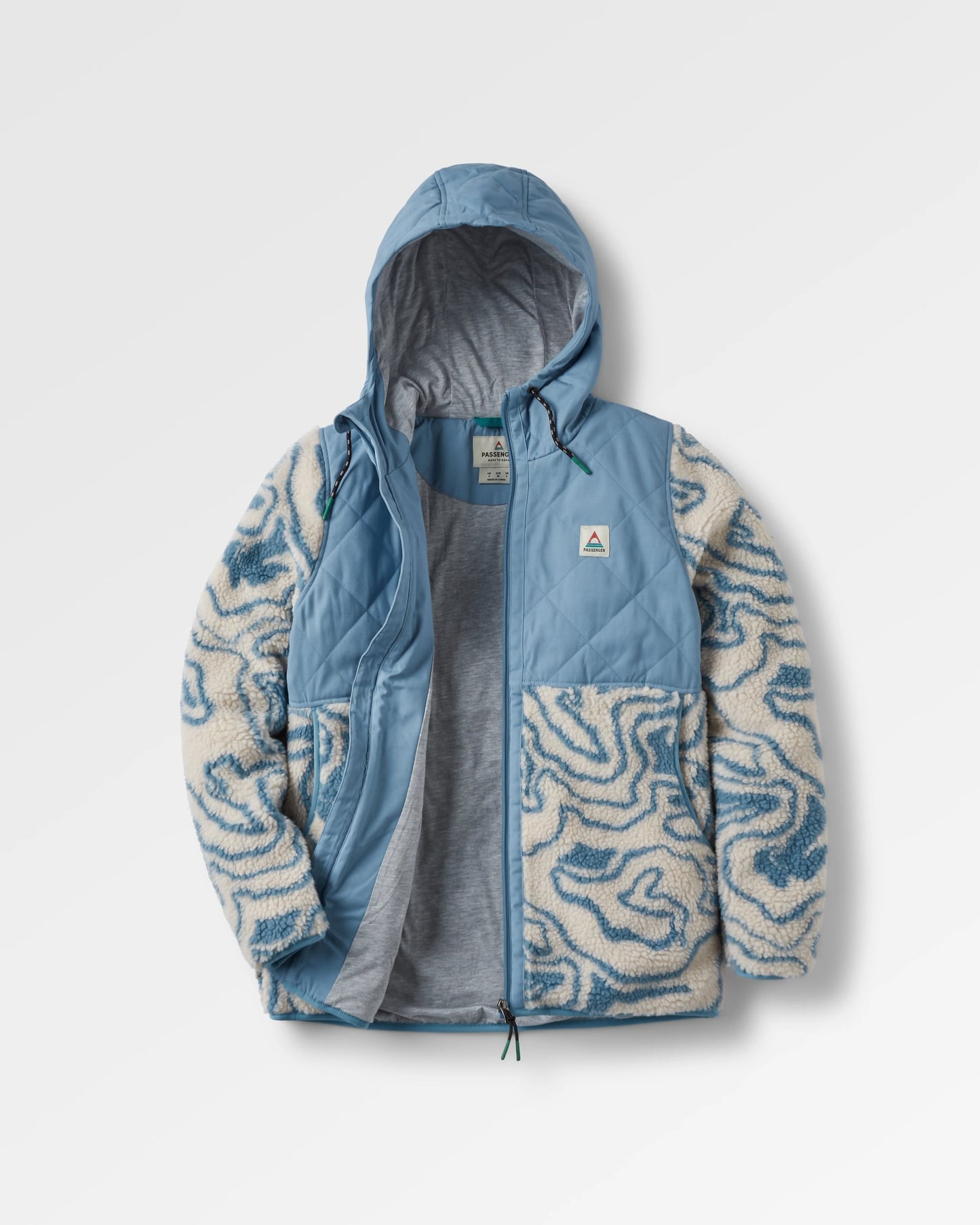 Sefton Recycled Deep-Pile Sherpa Fleece - Strata Swirl Birch