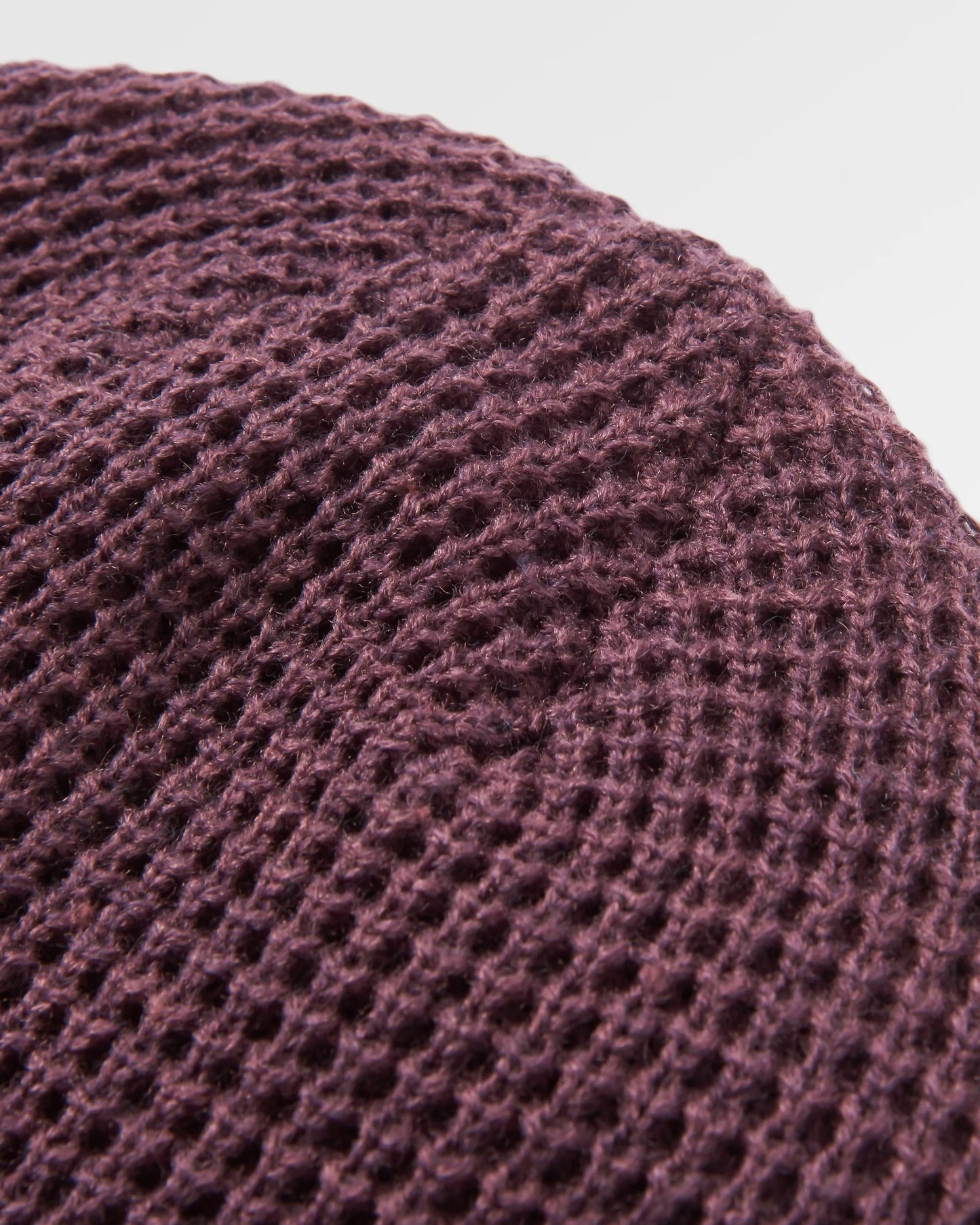 Moss Recycled Double Layer Waffle Beanie - Deep Plum