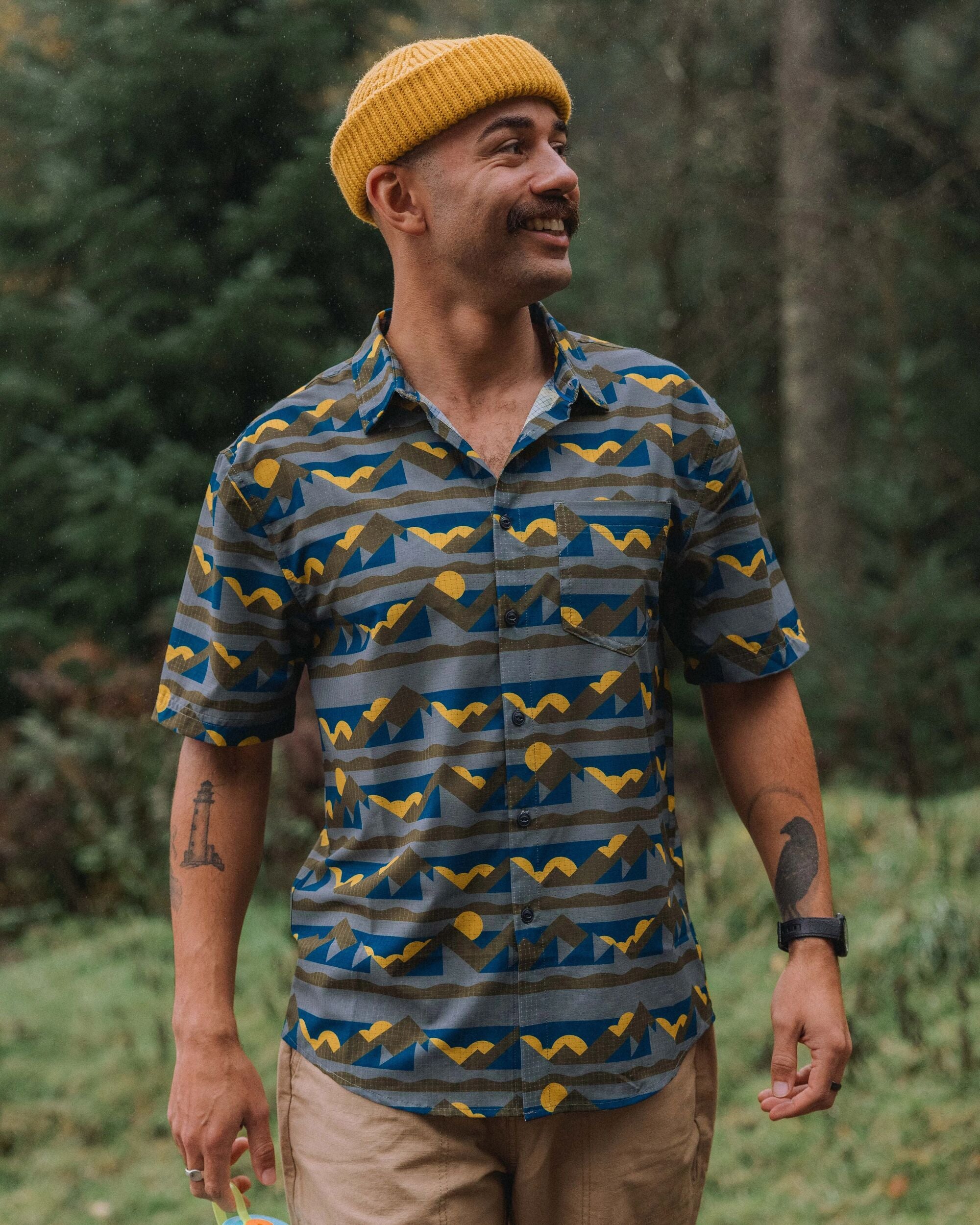 365 Recycled Active Shirt - Views Dark Olive - Lifestyle