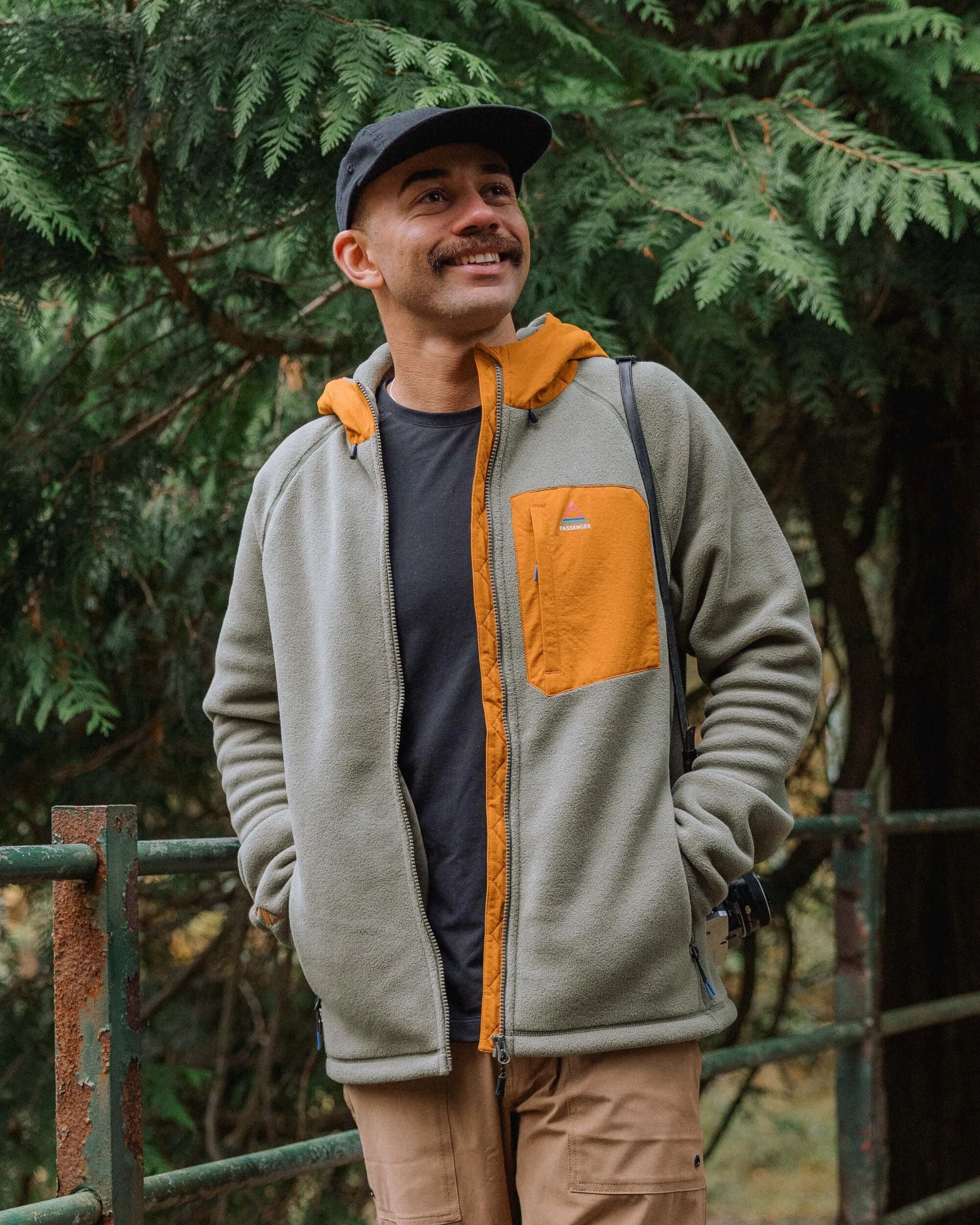 Sierrascape Men's Recycled Polartec® Fleece Hoodie - Dusty Olive - Lifestyle