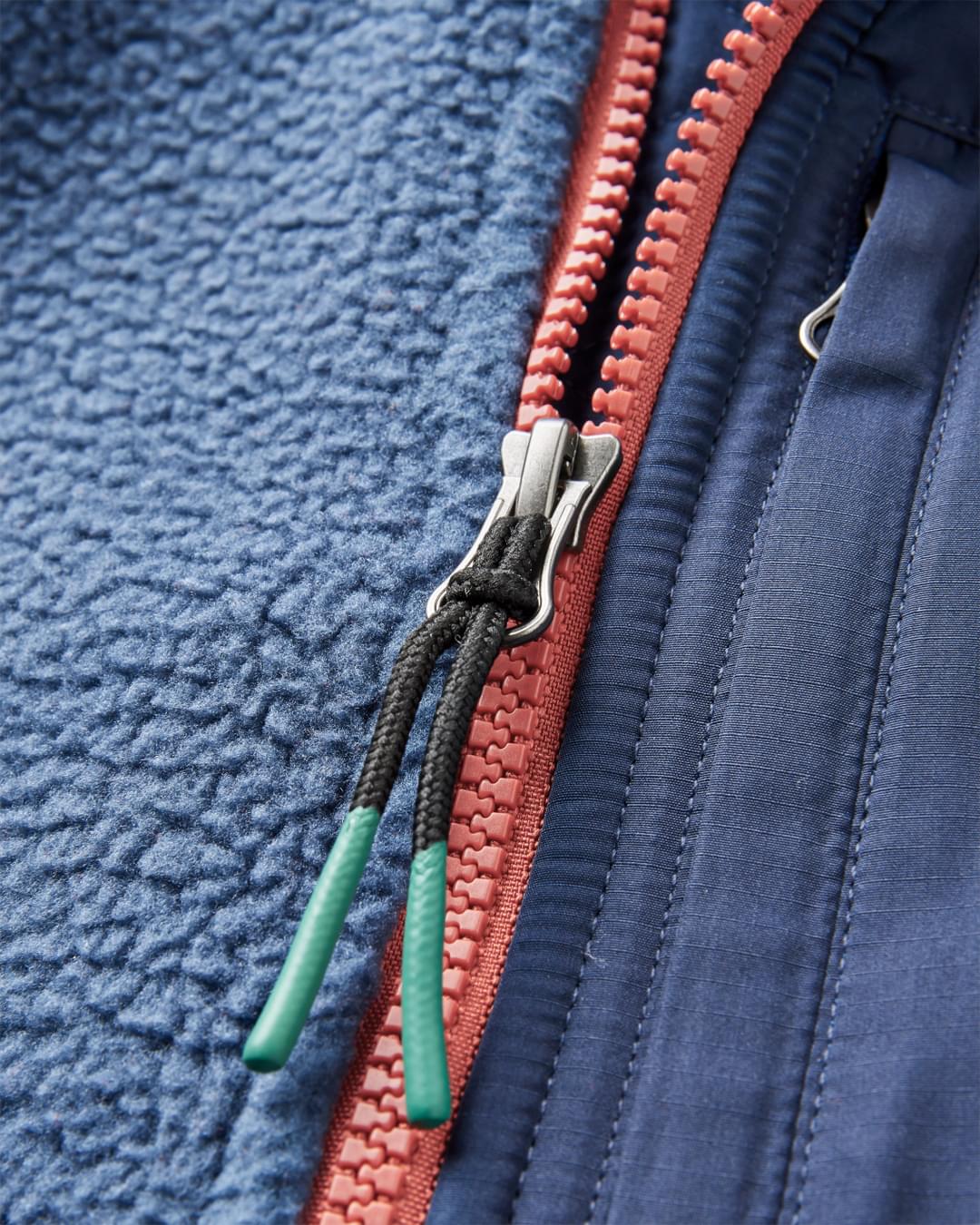 Home Recycled Sherpa Fleece - Dark Denim - Flatlay