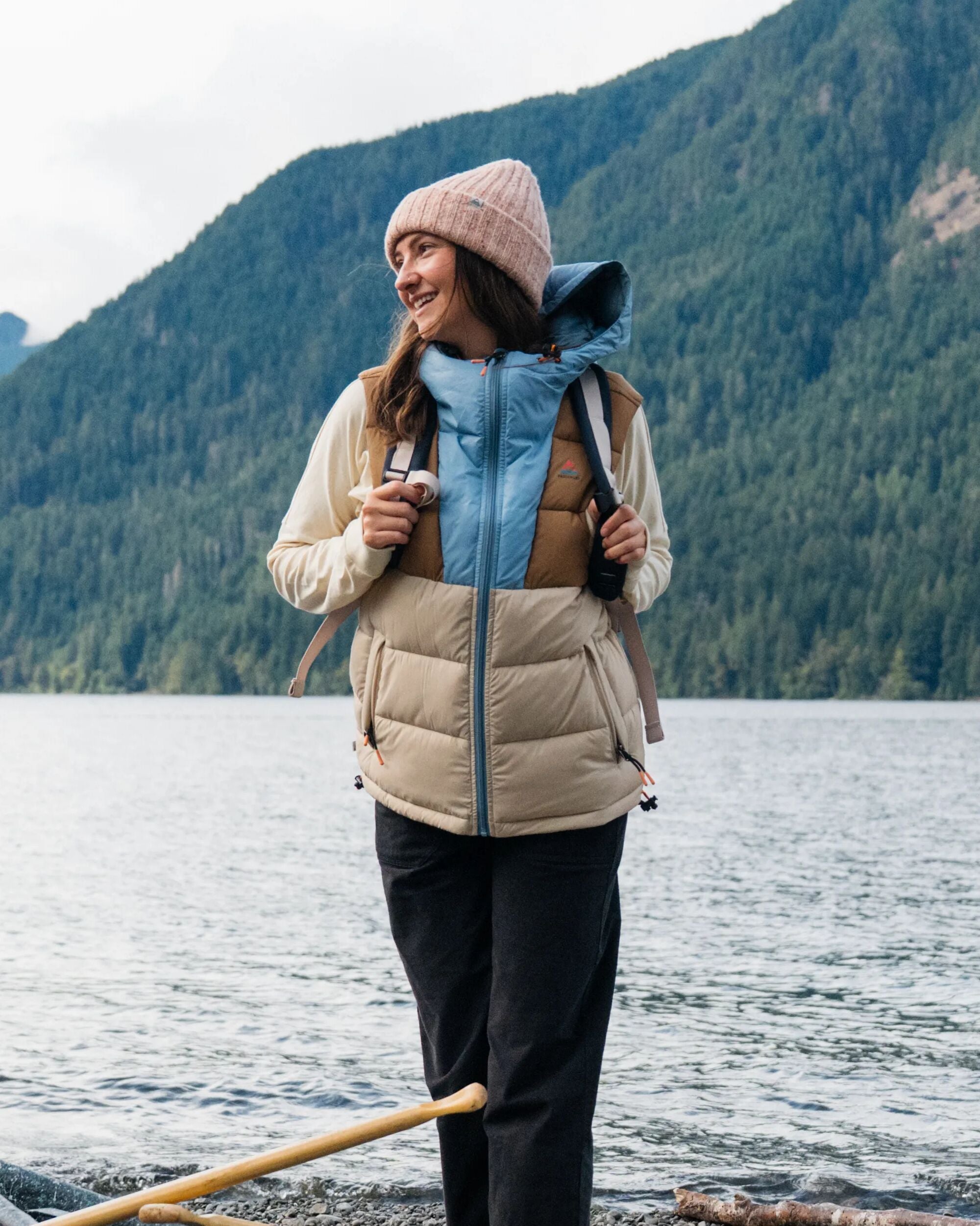 Kai Recycled Insulated Gilet - Toffee/Stone - Lifestyle