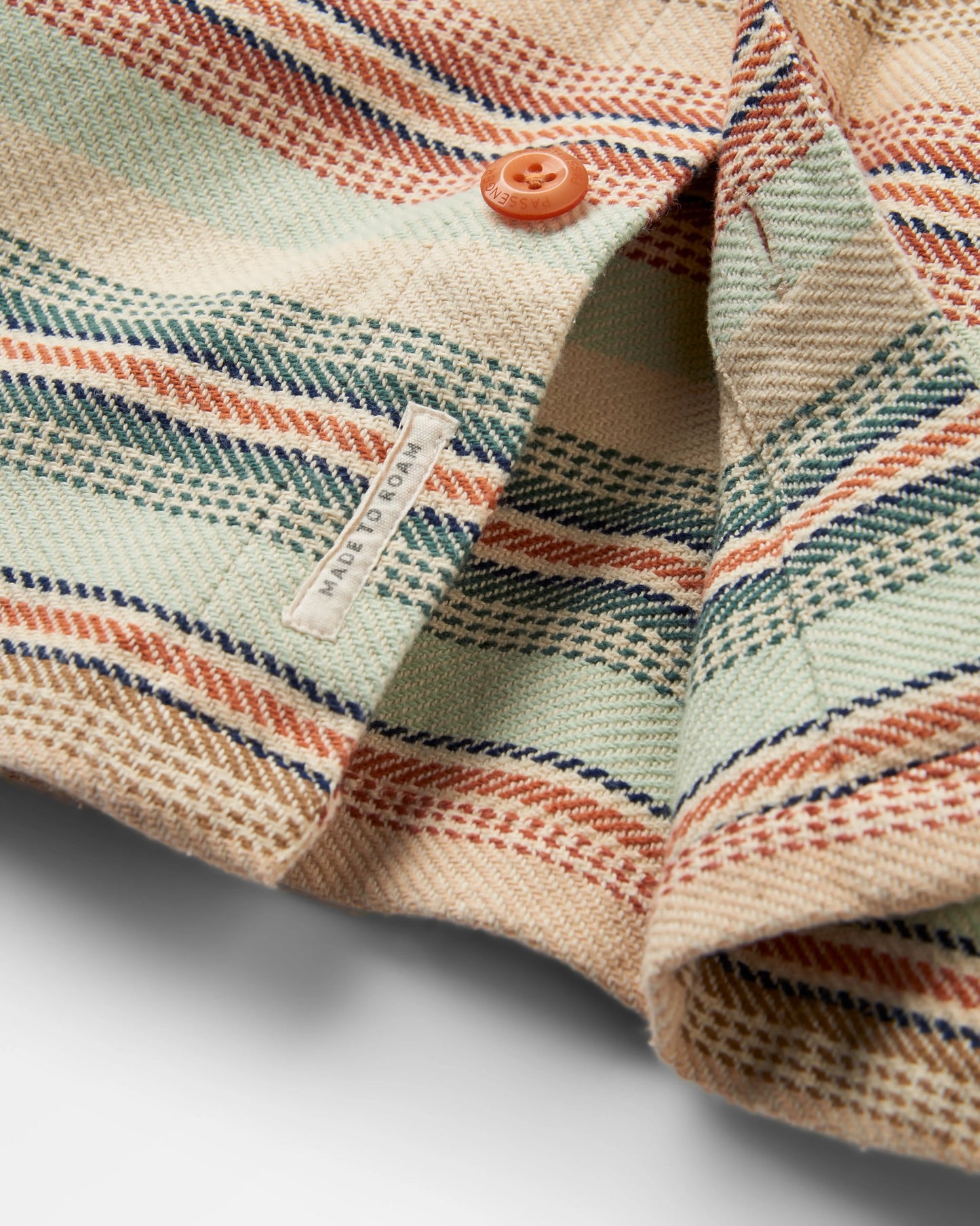 Island Heavy Twill Shirt - Birch Beach Stripe - Flatlay