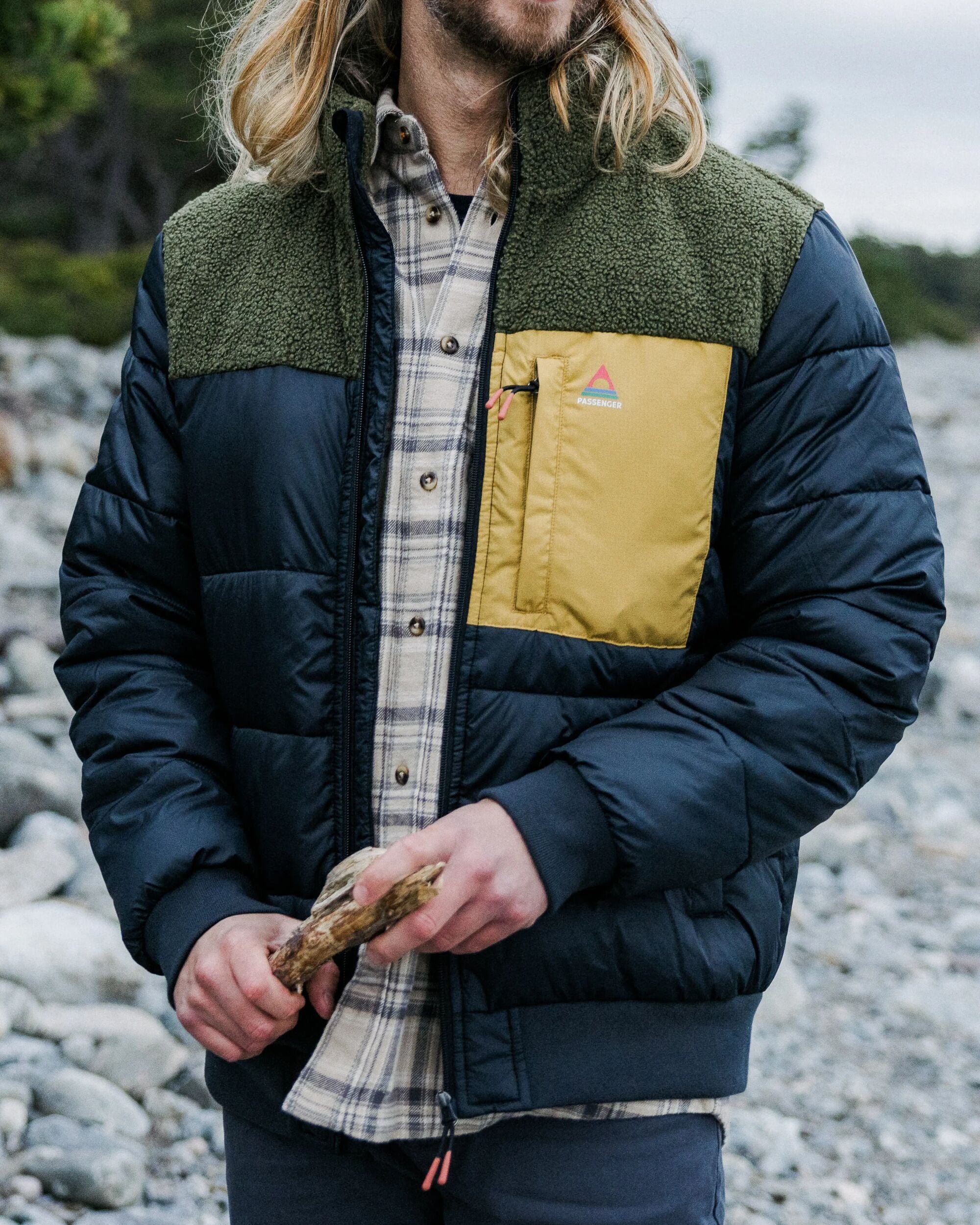 Journey Recycled Insulated Jacket - Black/Khaki - Lifestyle