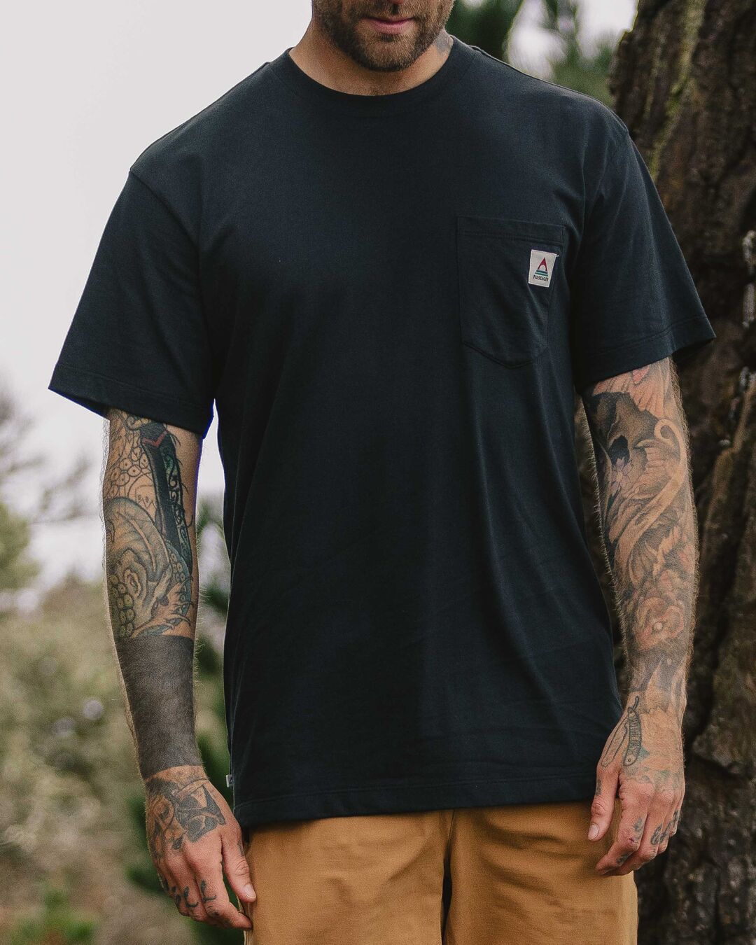 Heritage Recycled Relaxed Fit T-Shirt - Black - Lifestyle