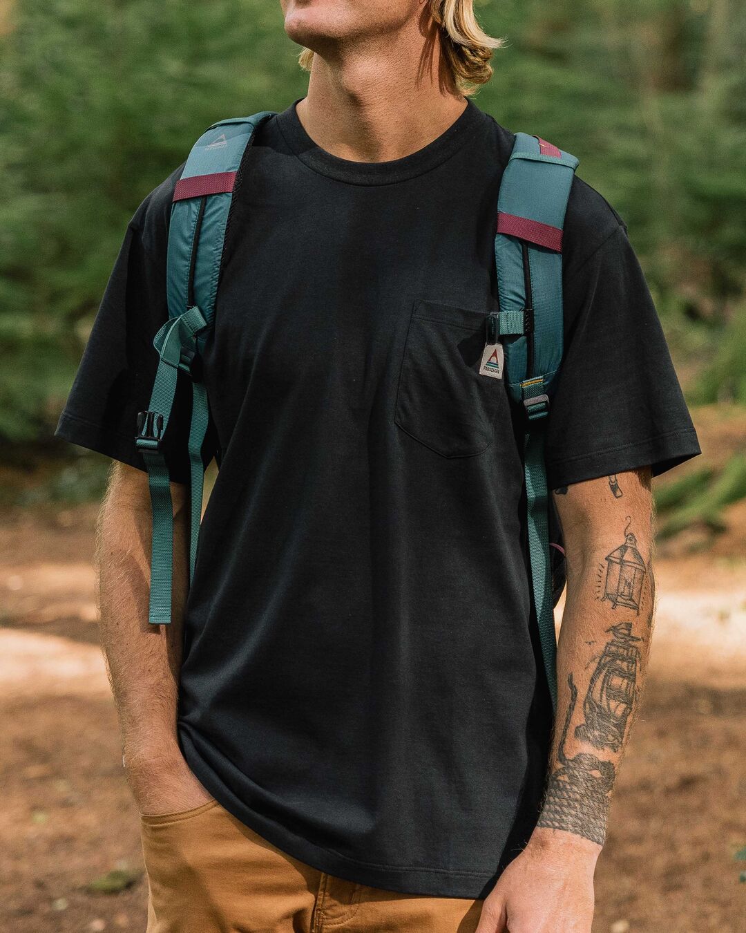 Heritage Recycled Relaxed Fit T-Shirt - Black - Lifestyle