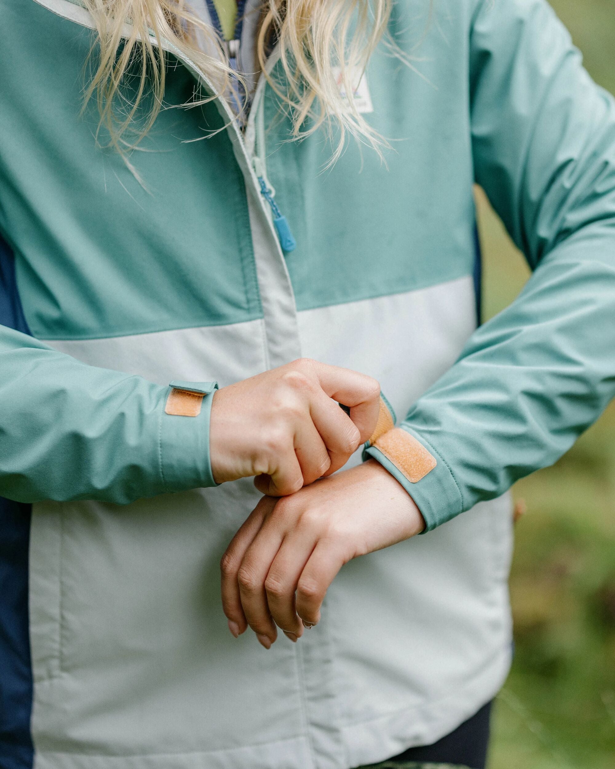 Rainstorm Recycled Waterproof Jacket - Deep Sea/Surf Spray - Lifestyle