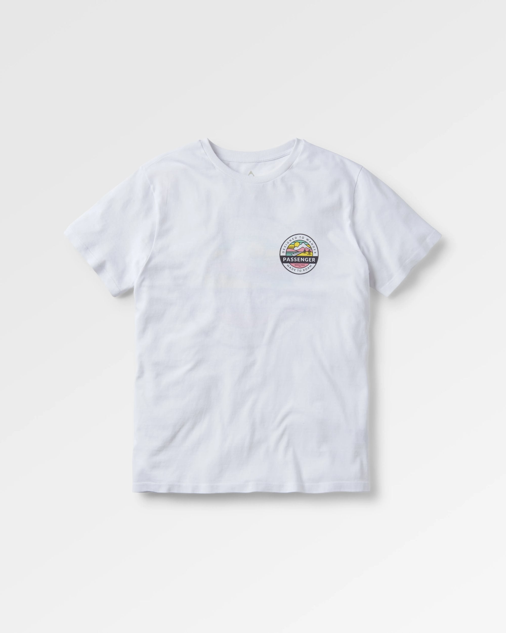 Odyssey Recycled Cotton T-Shirt - White - Flatlay