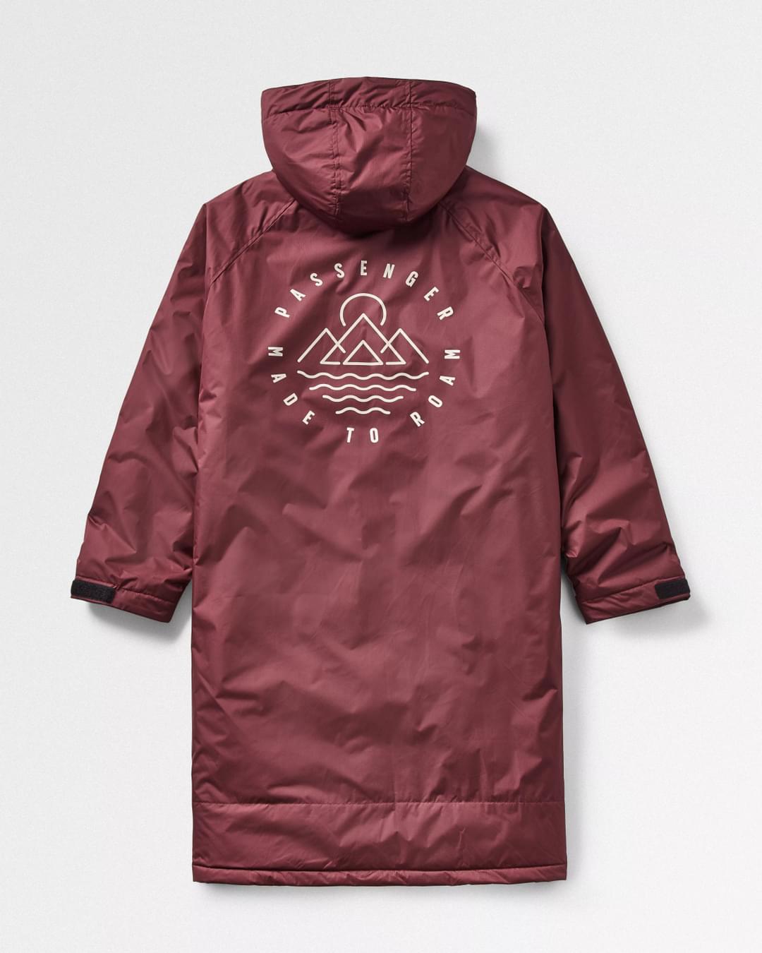 Escapism Recycled Sherpa Lined Changing Robe - Windsor Wine