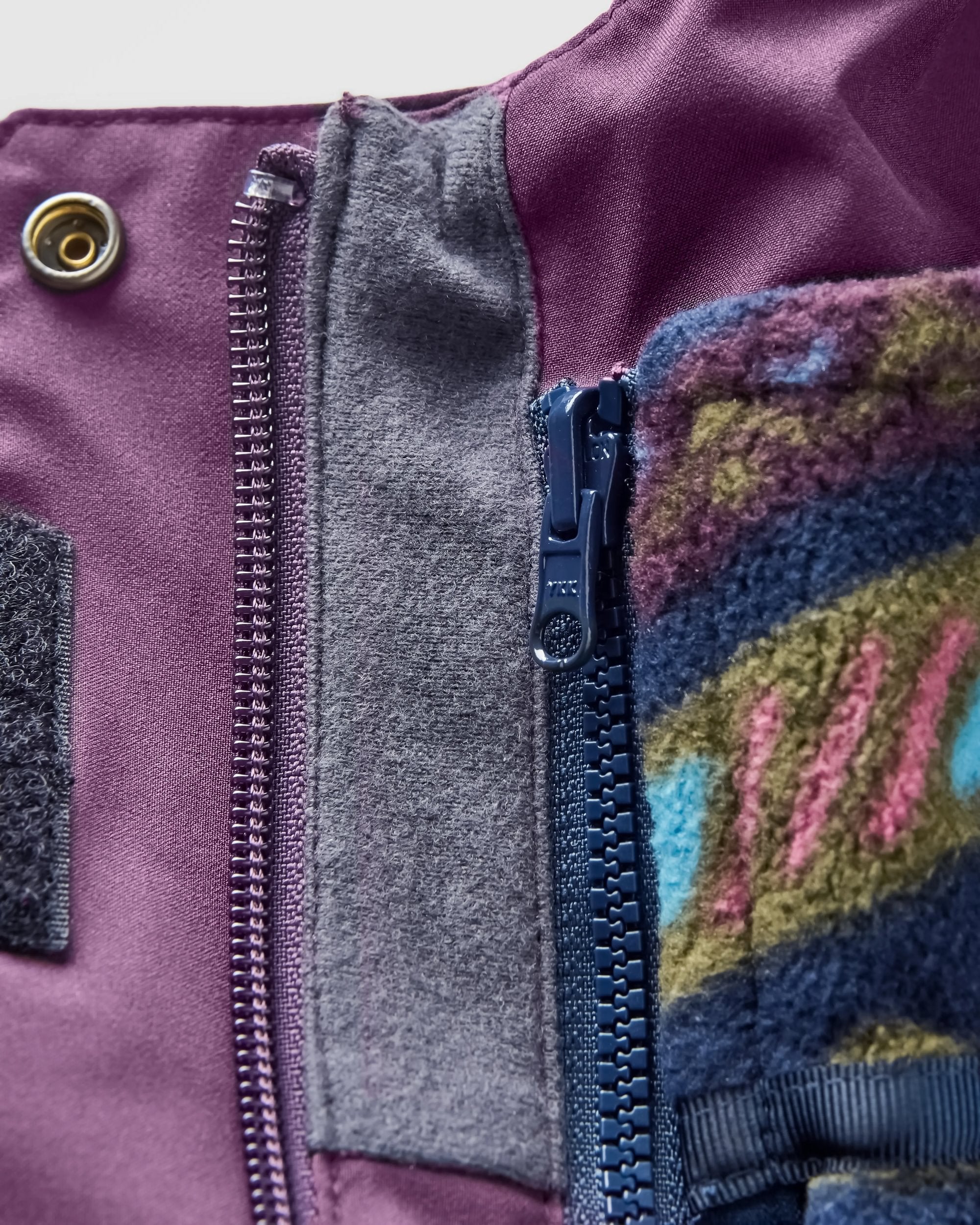 Breckenridge Recycled Waterproof 3 In 1 Jacket - Deep Plum - Flatlay