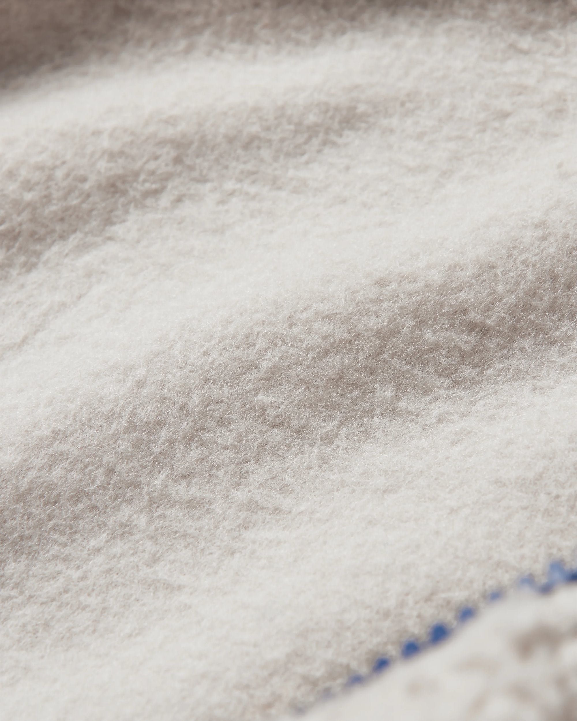 Fairbanks Full Zip Recycled Sherpa Fleece - Oatmeal - Flatlay