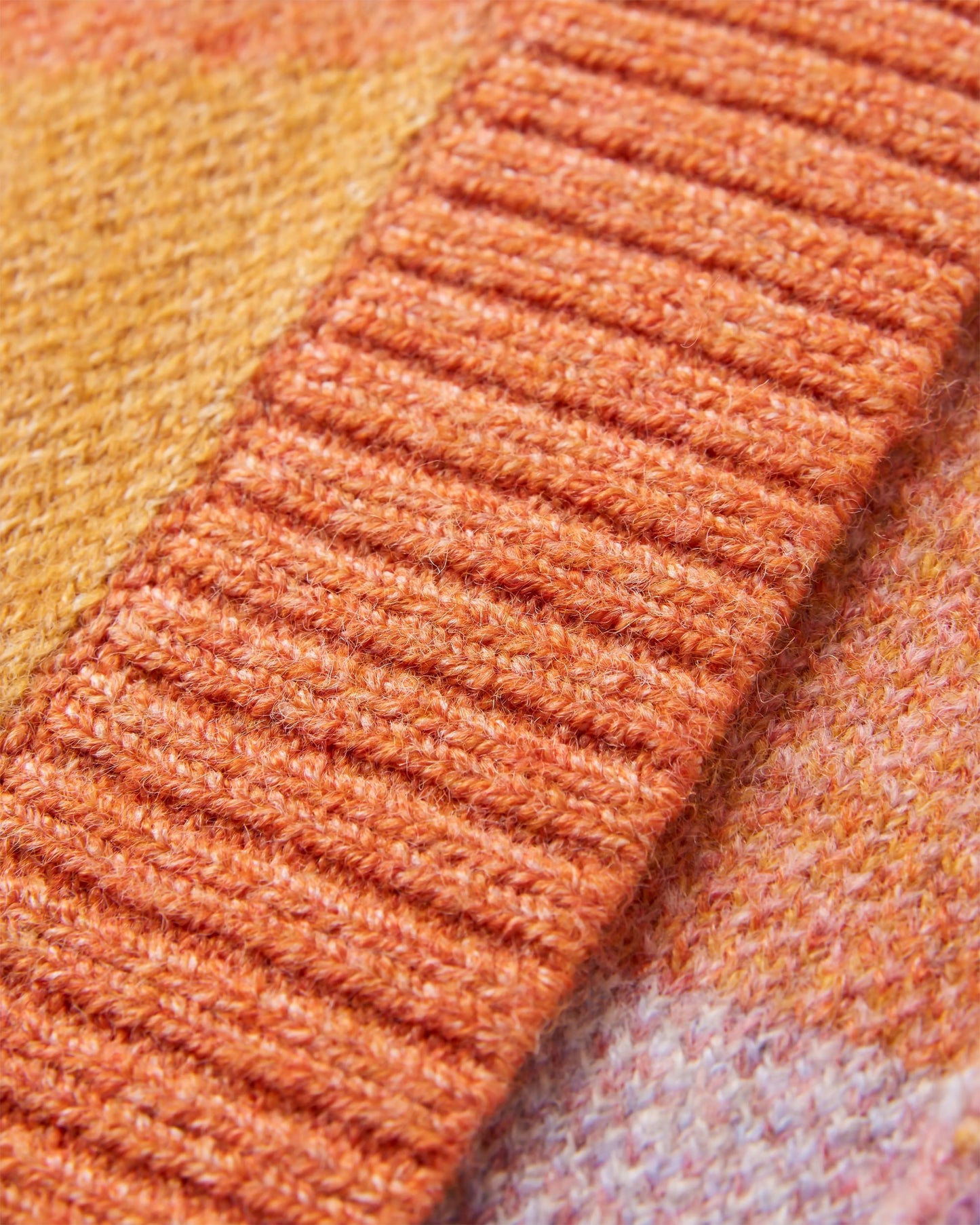 Scenic Recycled Long Knitted Cardigan - Scenic Sunrise Orange - Flatlay