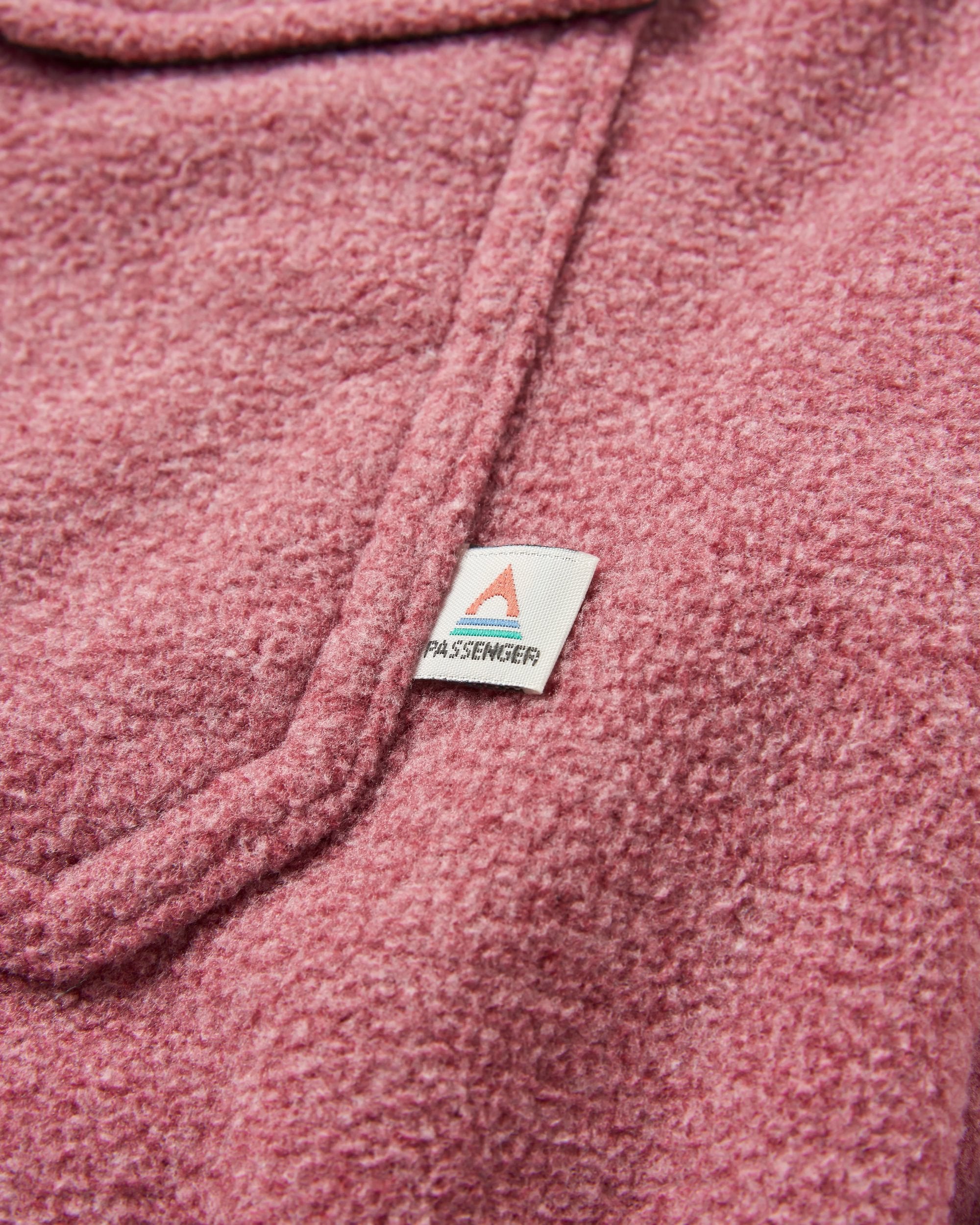 Maple Recycled Polar Fleece Shirt - Wine Marl - Flatlay