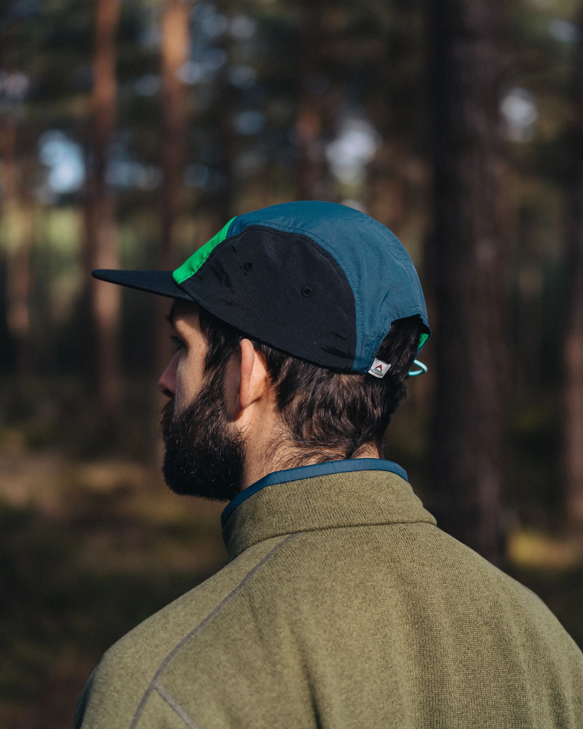 Emerge 5 Panel Trail Cap - Stem Green - Lifestyle - Male