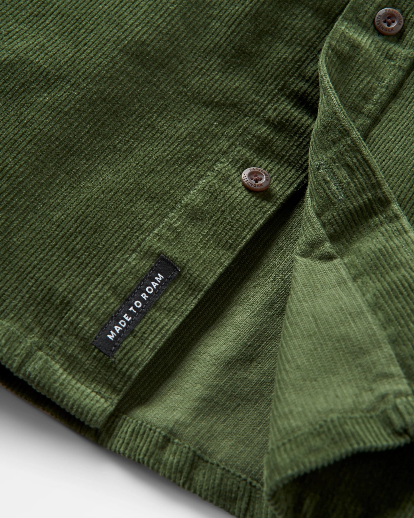 Backcountry Cord Shirt - Fir Tree - Flatlay