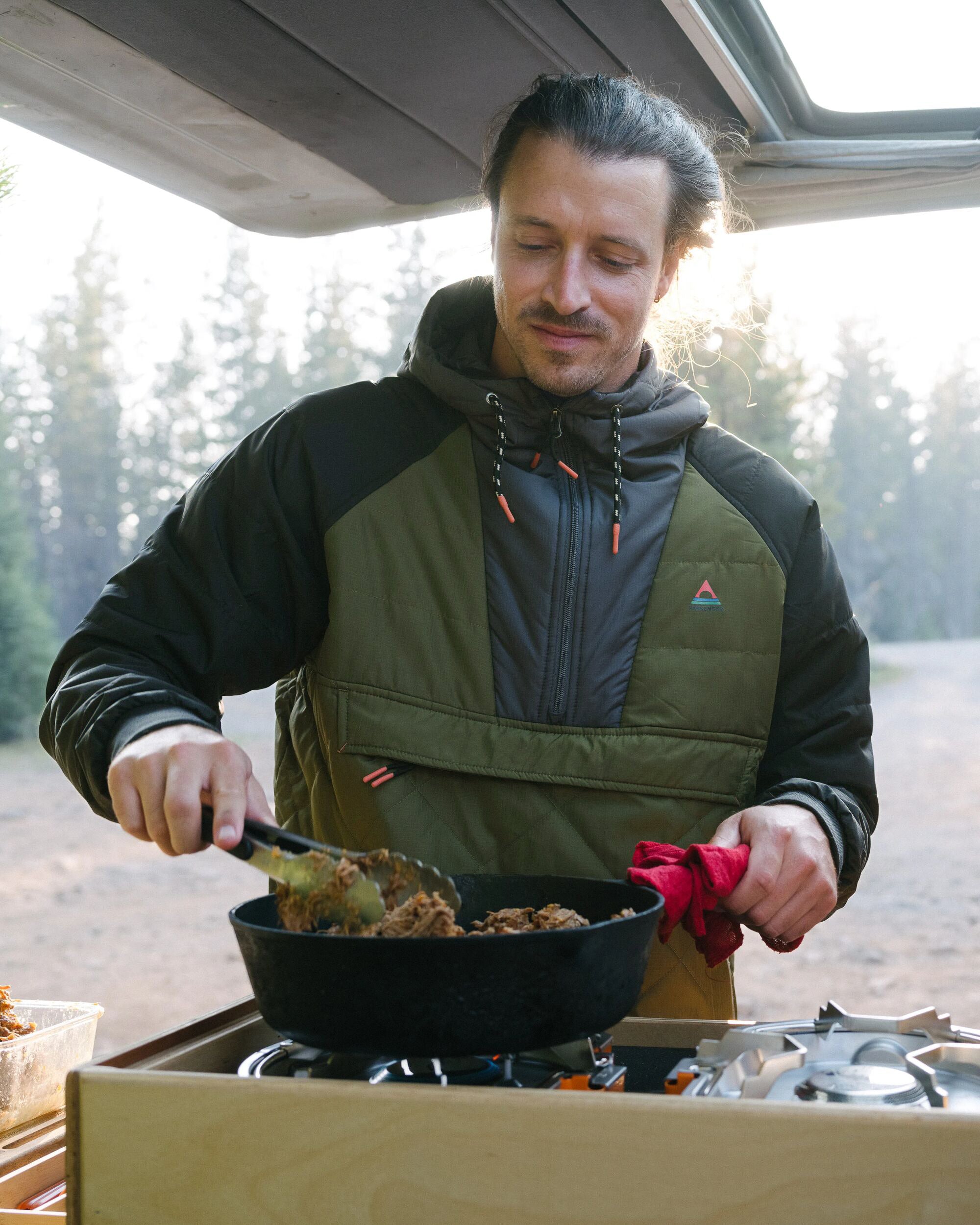 Oceanic Recycled Insulated Anorak - Black/Khaki - Lifestyle