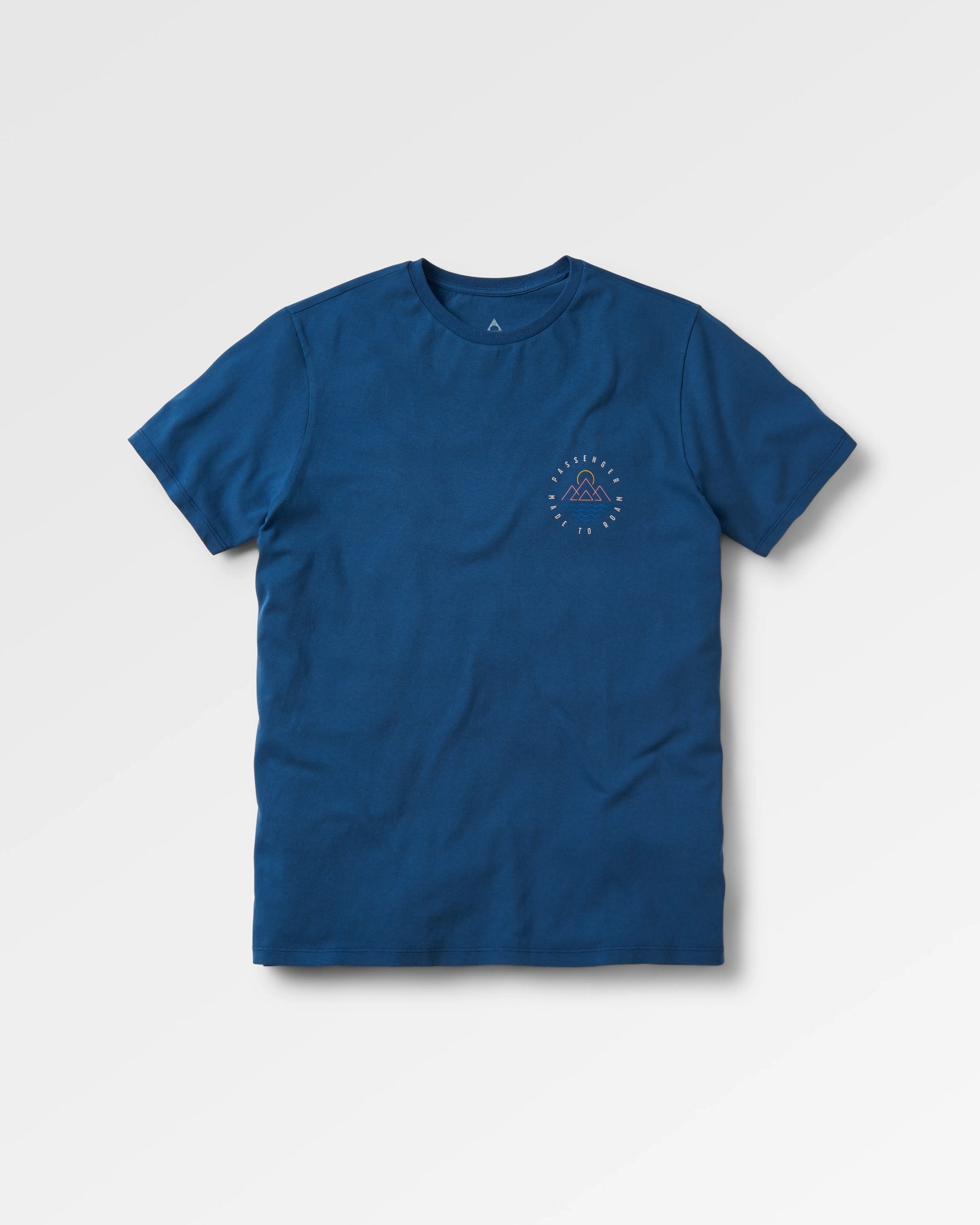 Escapism Recycled Cotton T-Shirt - Dark Denim - Flatlay