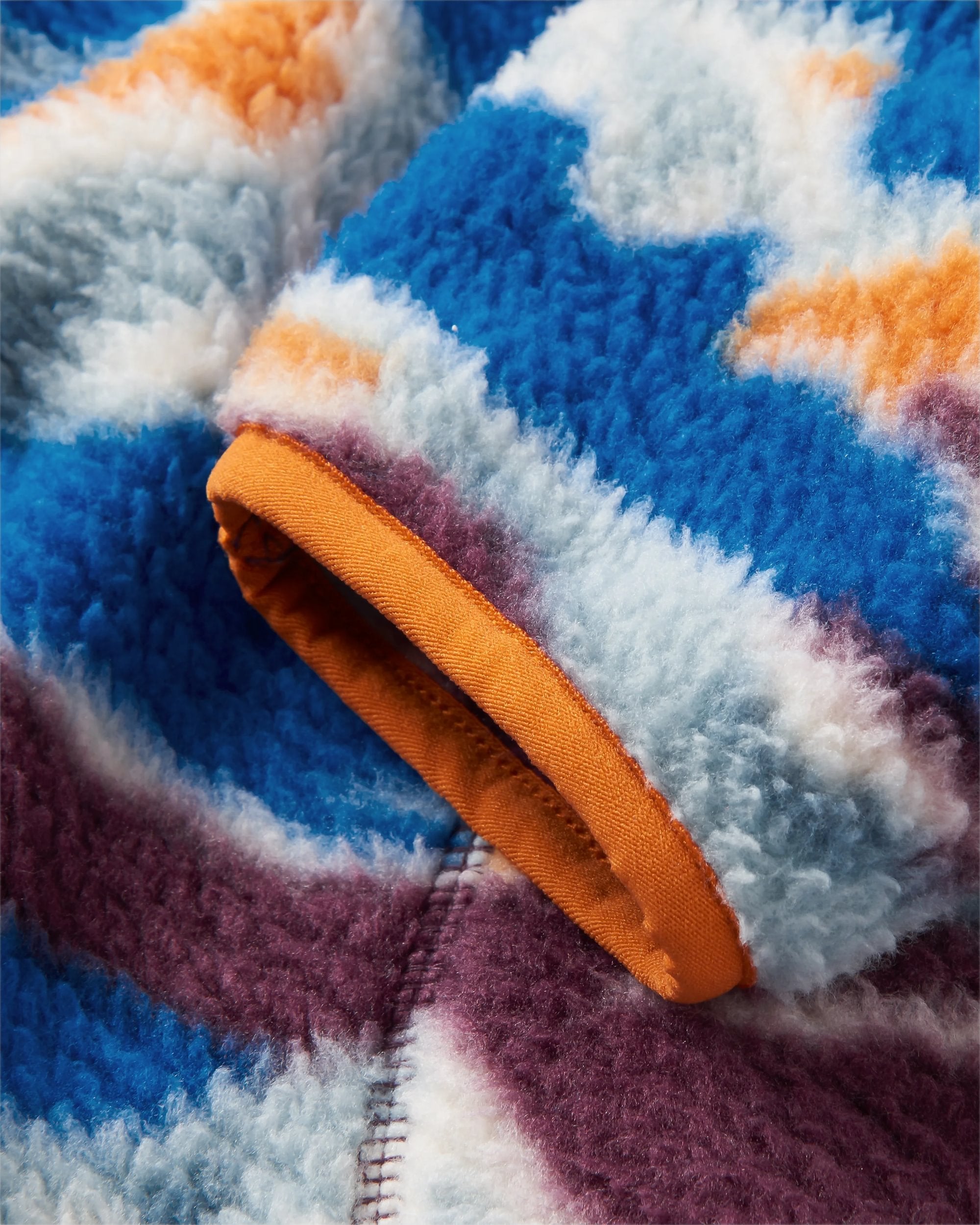 Home Recycled Sherpa Fleece - Mount Scenic Azure Blue - Flatlay