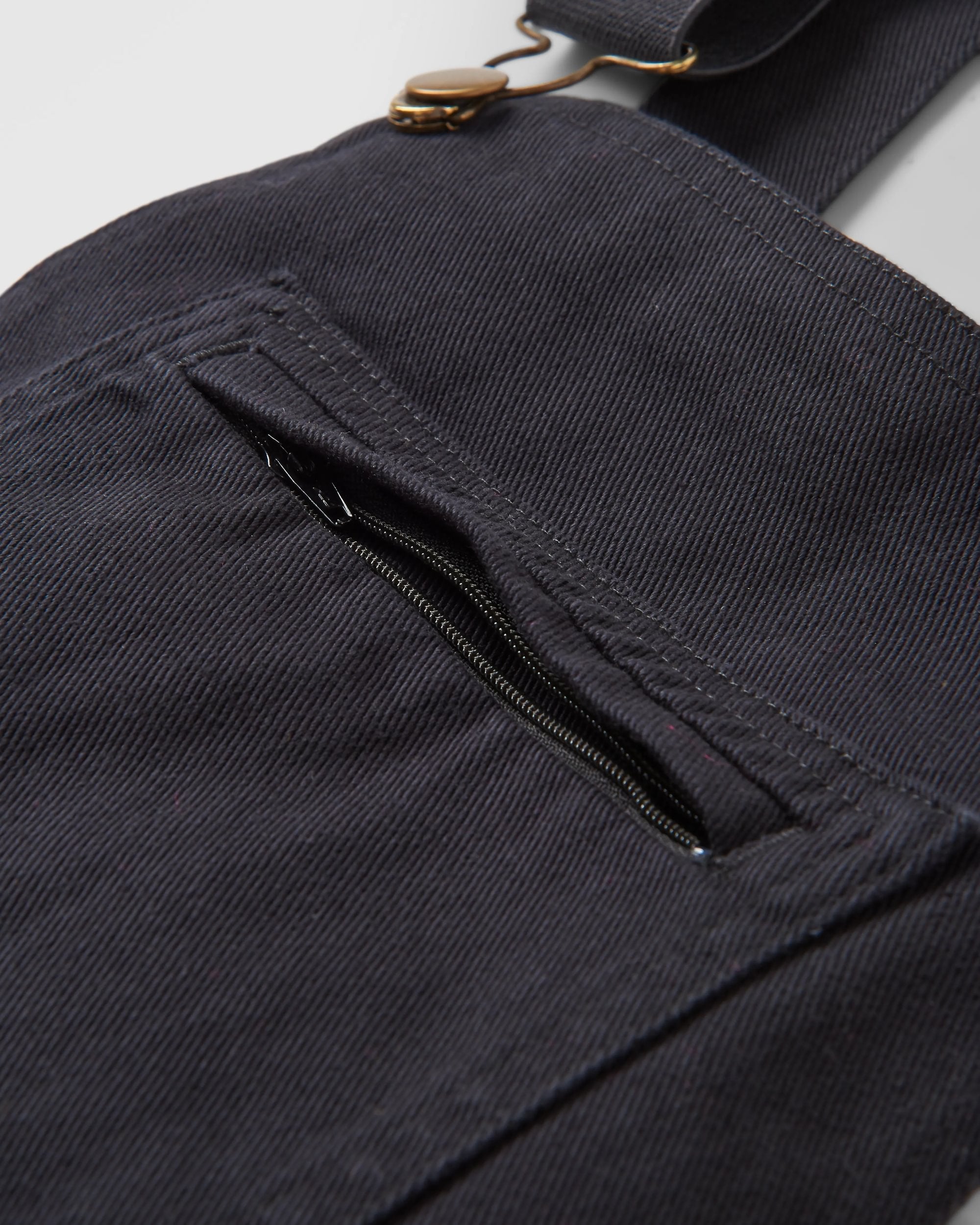 Shuffle Organic Cotton Dungarees - Black - Flatlay