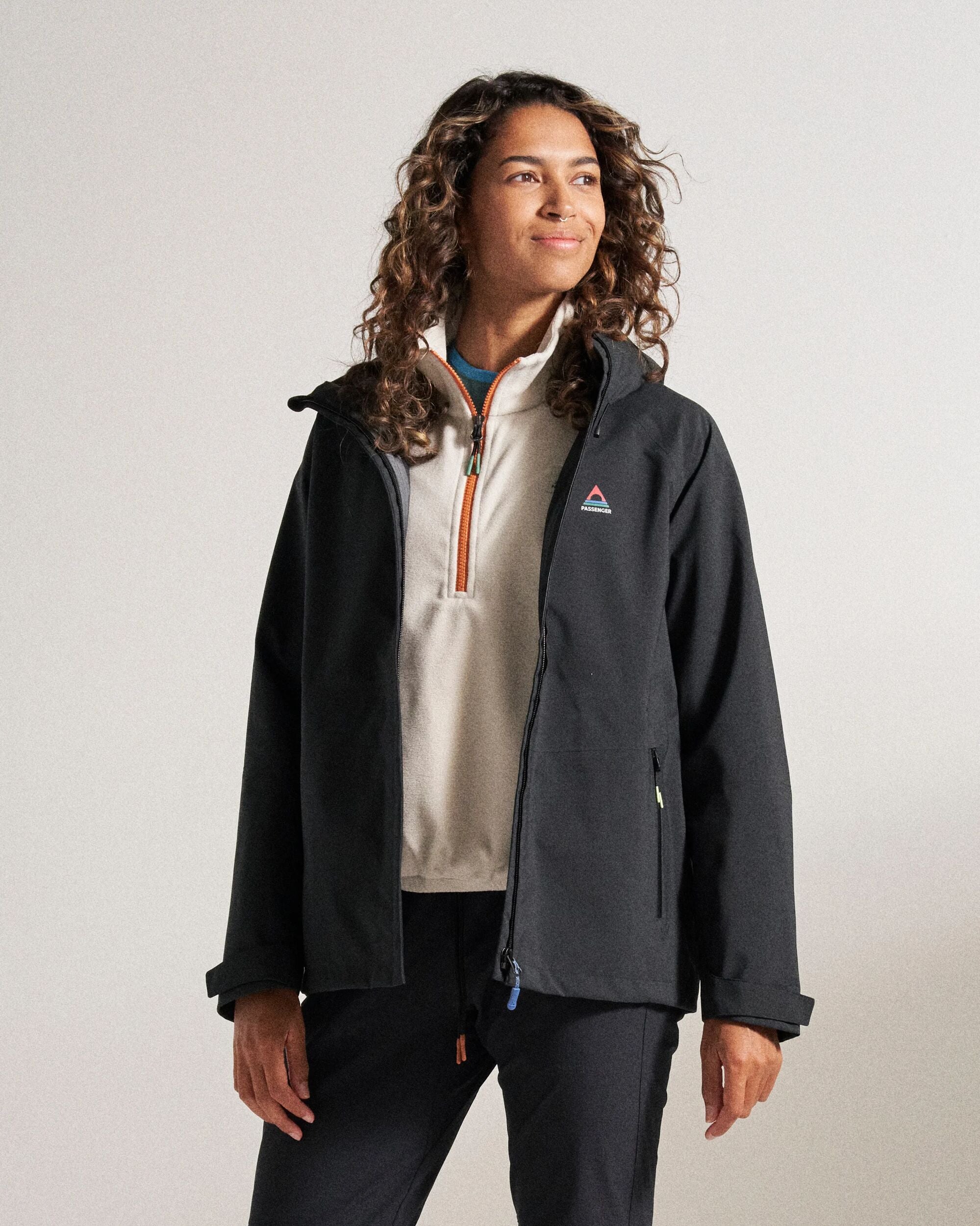 Five Element Recycled Waterproof Jacket - Black - Studio Model
