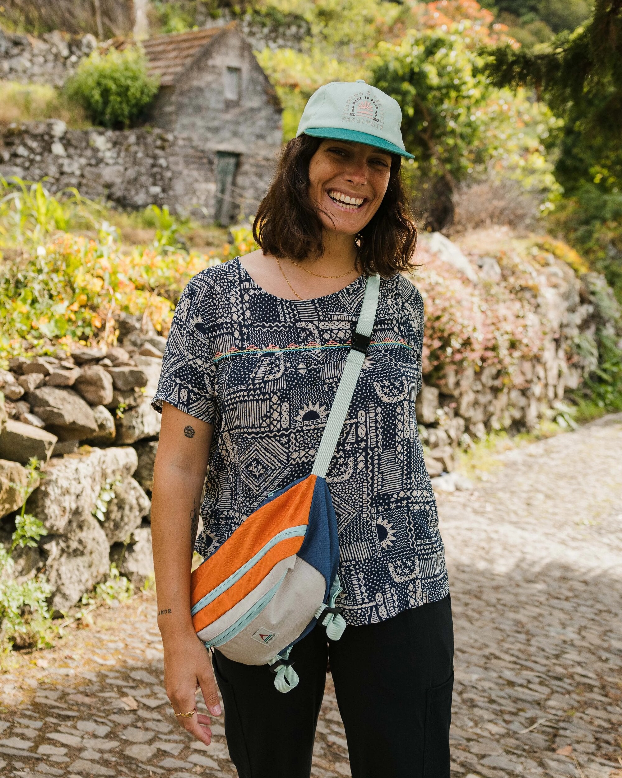 Petal Top - Vintage Patchwork Navy - Lifestyle