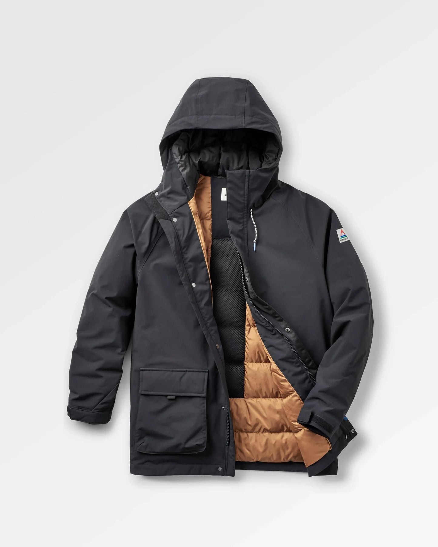Baltic Recycled Insulated Parka - Black - Flatlay