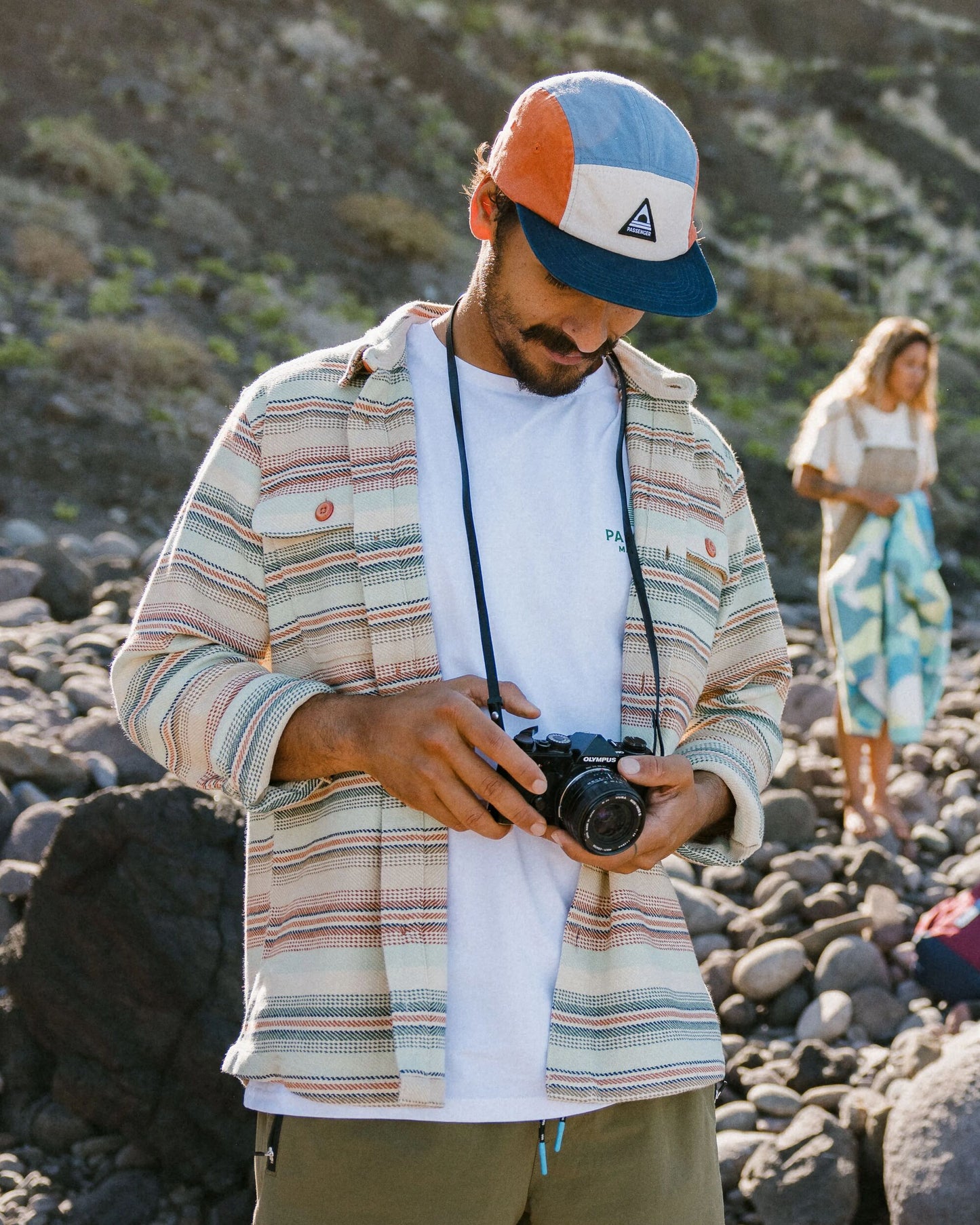 Island Heavy Twill Shirt - Birch Beach Stripe - Lifestyle
