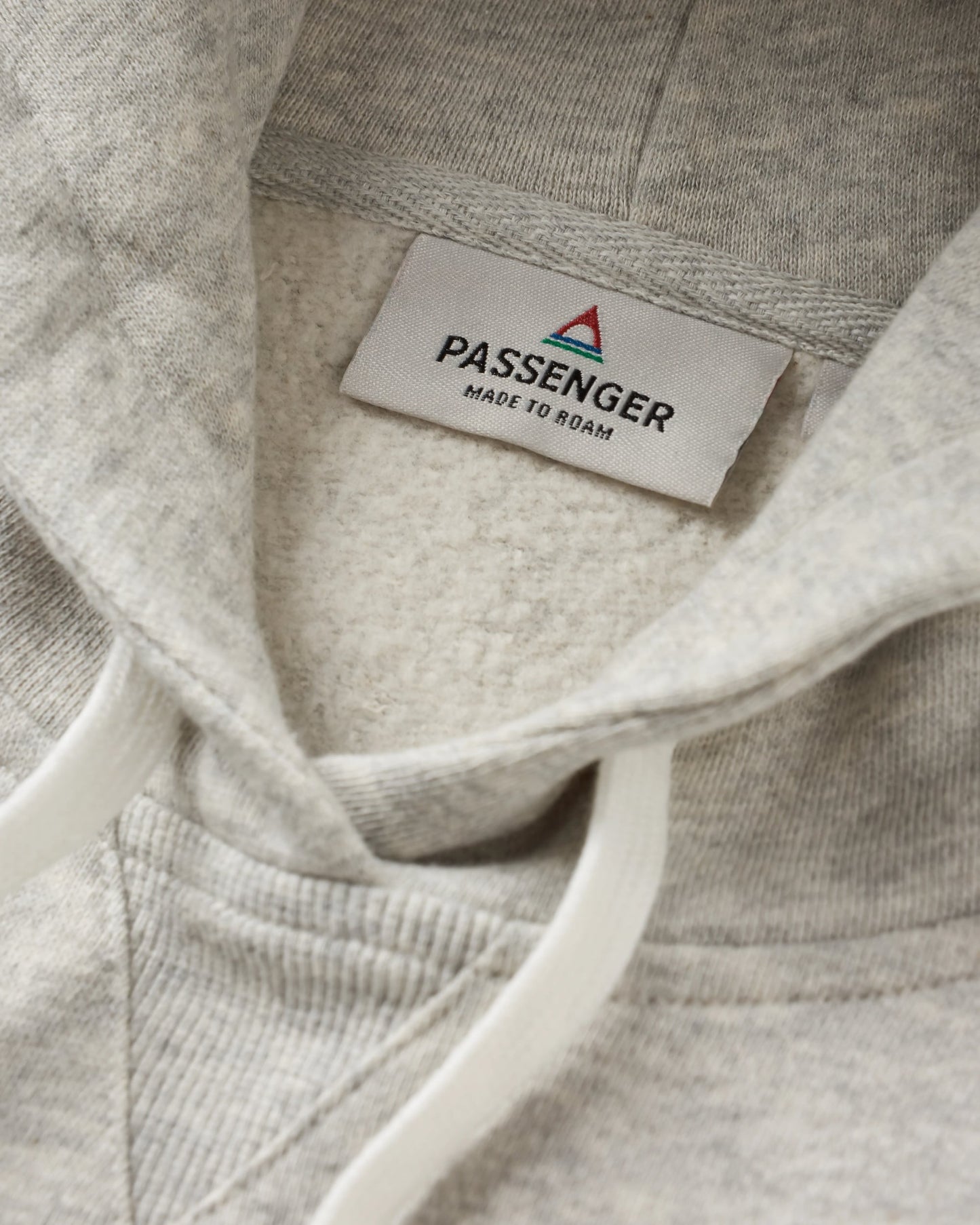 Made To Roam Recycled Hoodie - Grey Marl - Flatlay