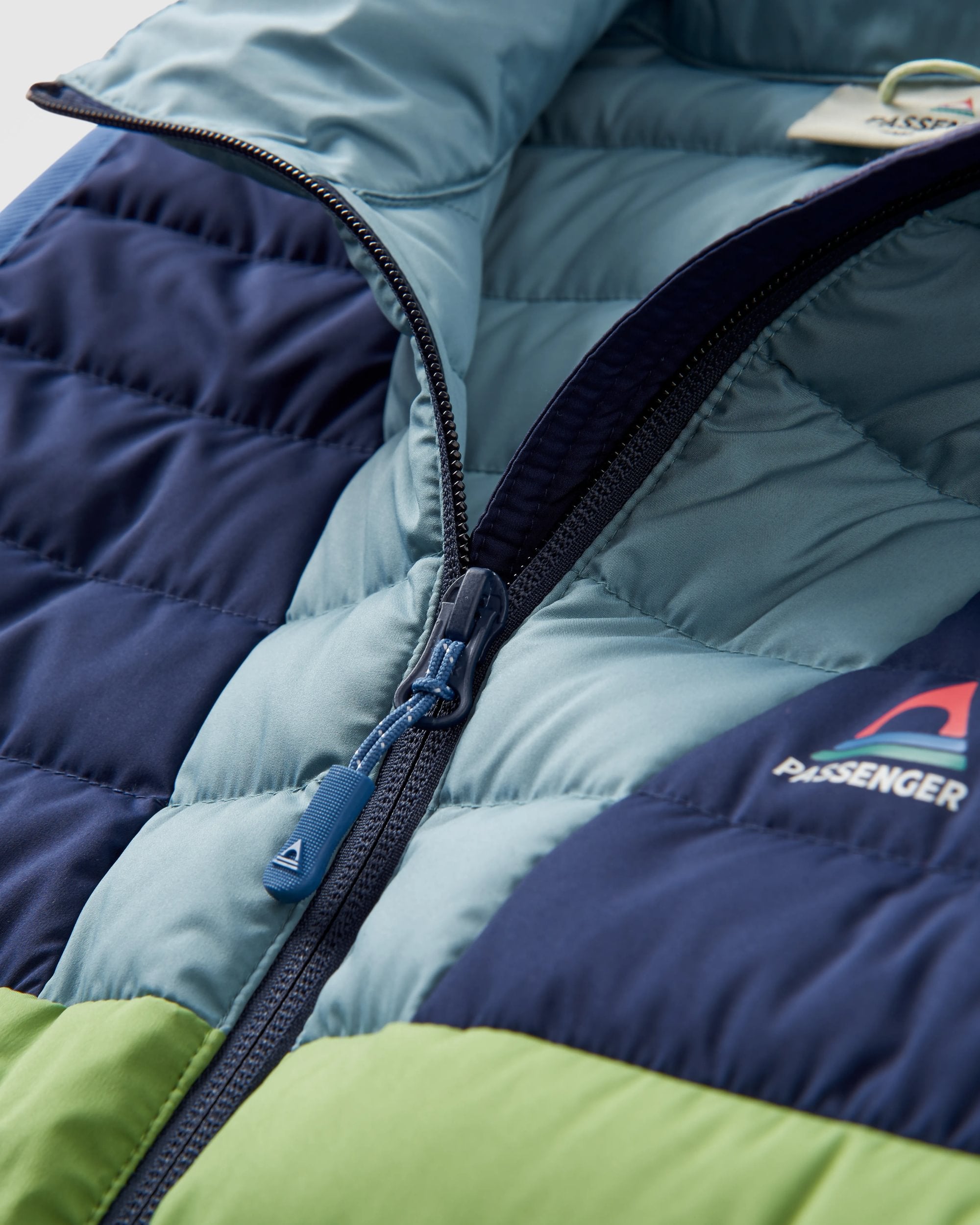 Northstar Down Recycled Vest -  Rich Navy/Pear Green/Arctic - Flatlay