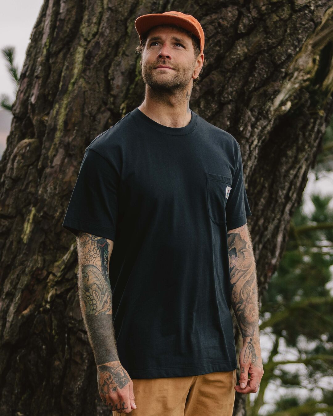 Heritage Recycled Relaxed Fit T-Shirt - Black - Lifestyle